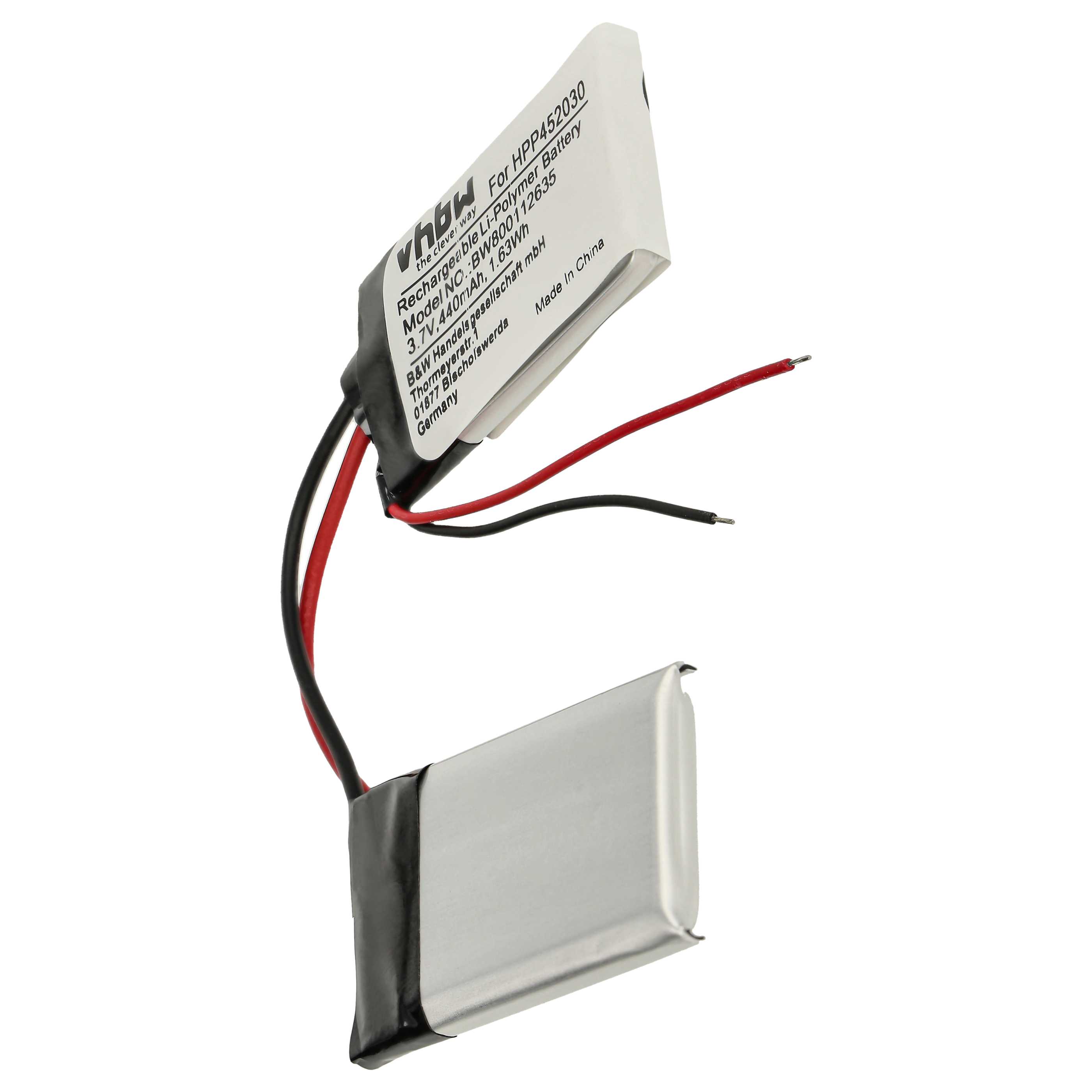 Videocamera Battery replaces HPP452030 - 440 mAh 3.7 V Li-polymer