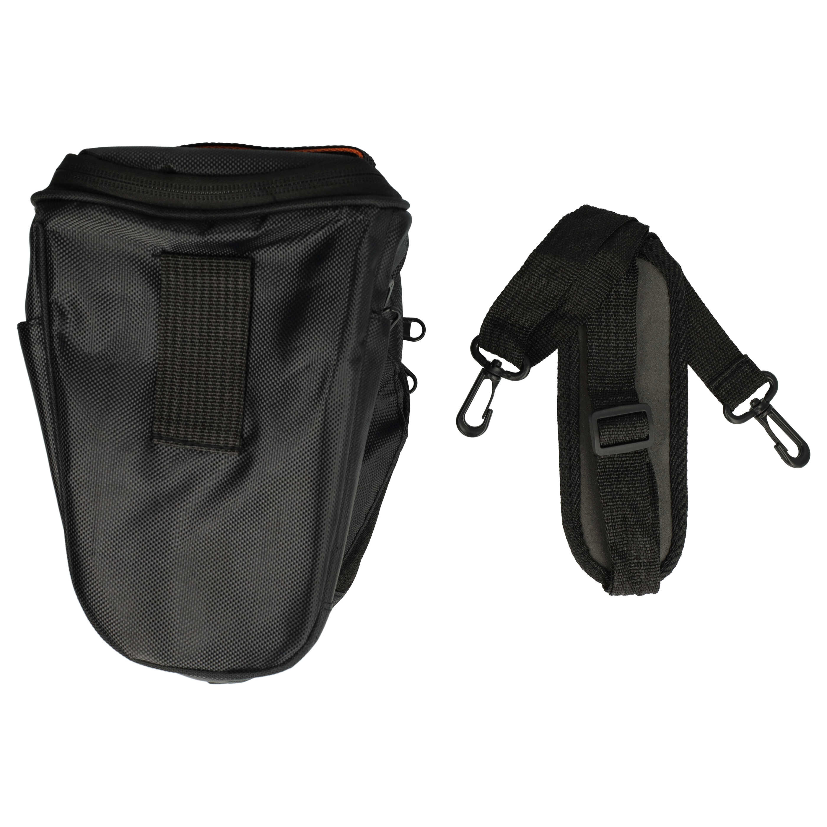 Tasche passend für Pentax Kamera u.a. - Schwarz, Inkl. Schultergurt, Mit Gürtelschlaufe