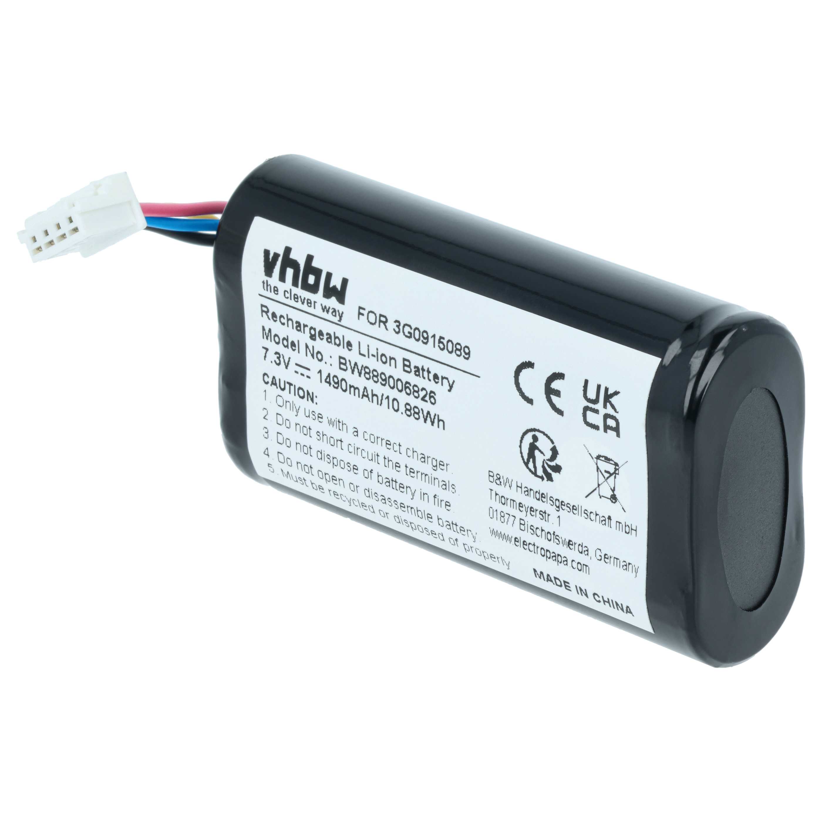 Batteria per computer veicolare sostituisce Audi 3G0915089 - 1,49Ah 7,3V Li-Ion