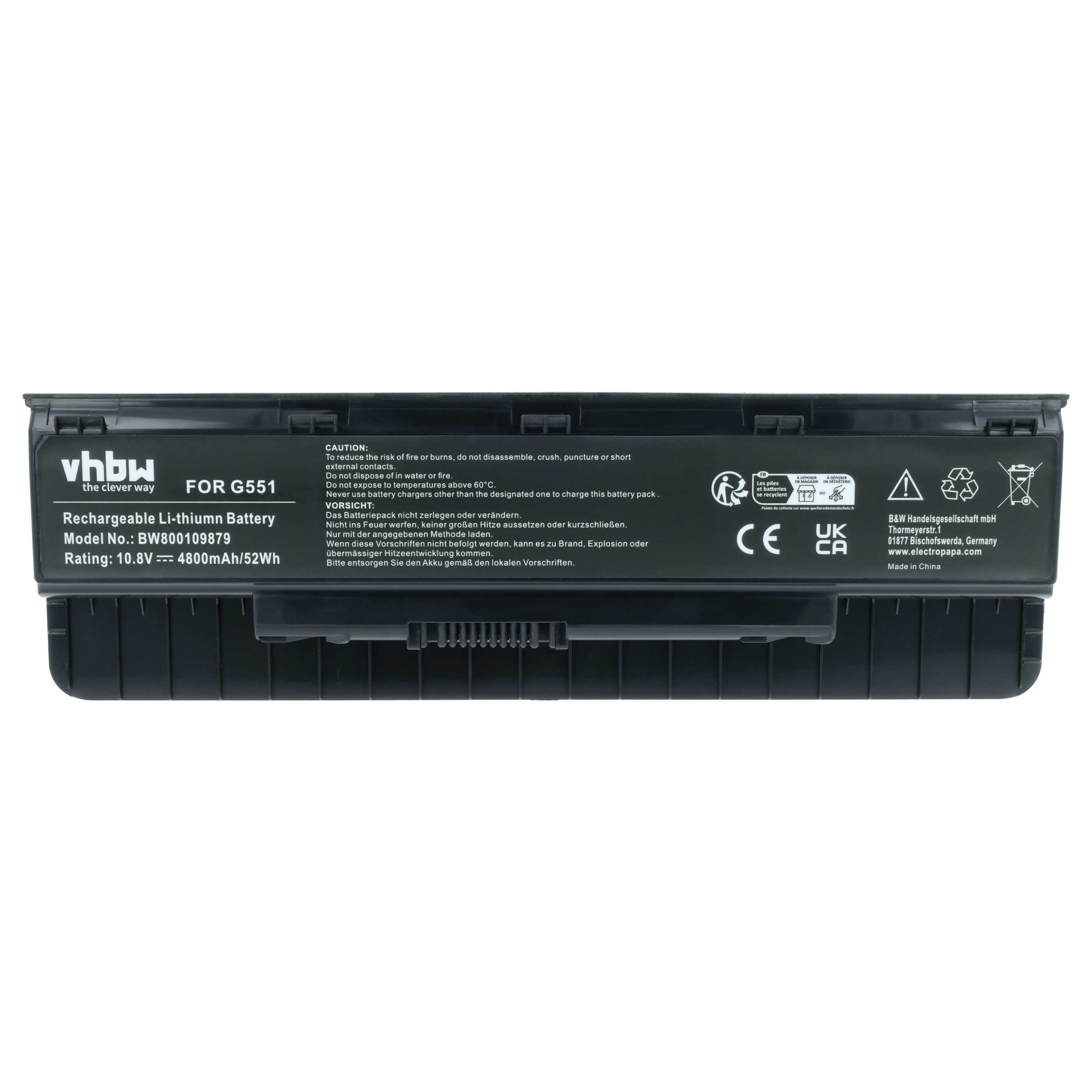 Akumulator do laptopa zamiennik Asus A32N14O5, A32LI9H, 0B110-00300000 - 4800 mAh 10,8 V Li-Ion, czarny