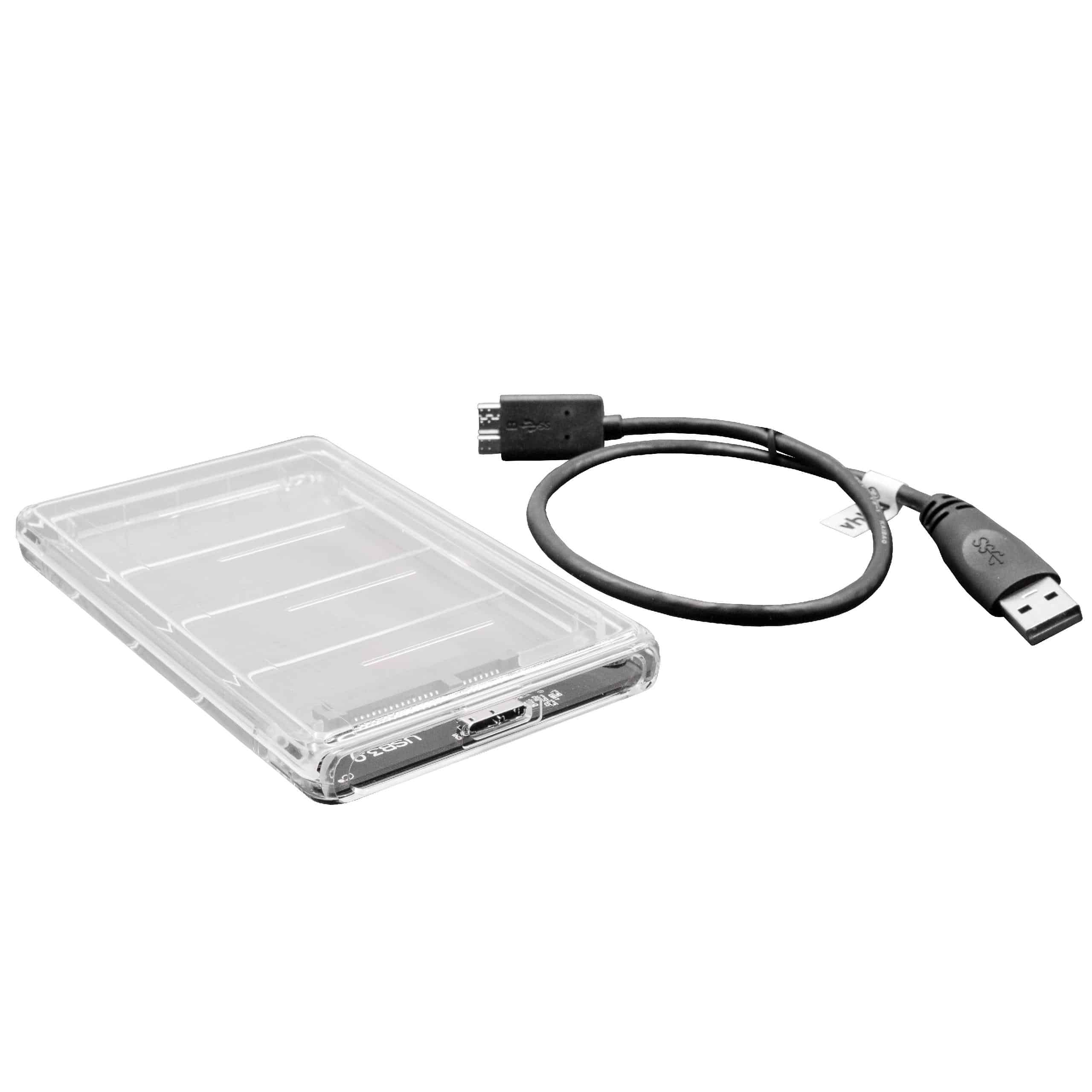 SATA III vers USB 3.0 Câble de raccordement pour disque dur HDD, SSD Plug & Play avec boîtier transparent