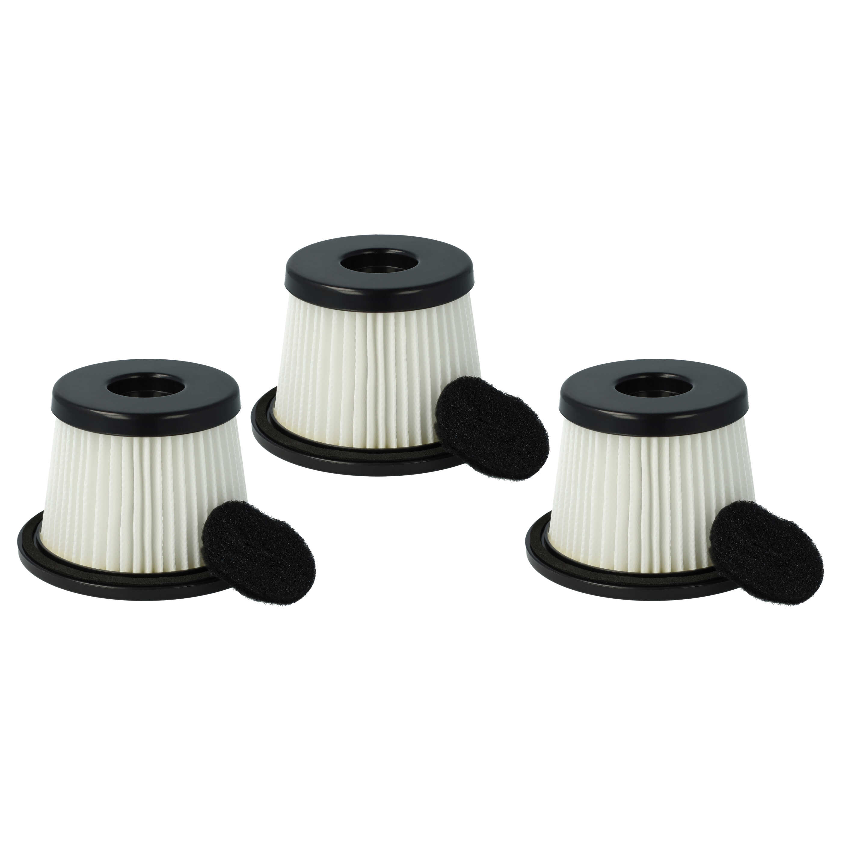 3x Filtro per aspirapolvere Moosoo K24 - filtro HEPA, nero / bianco