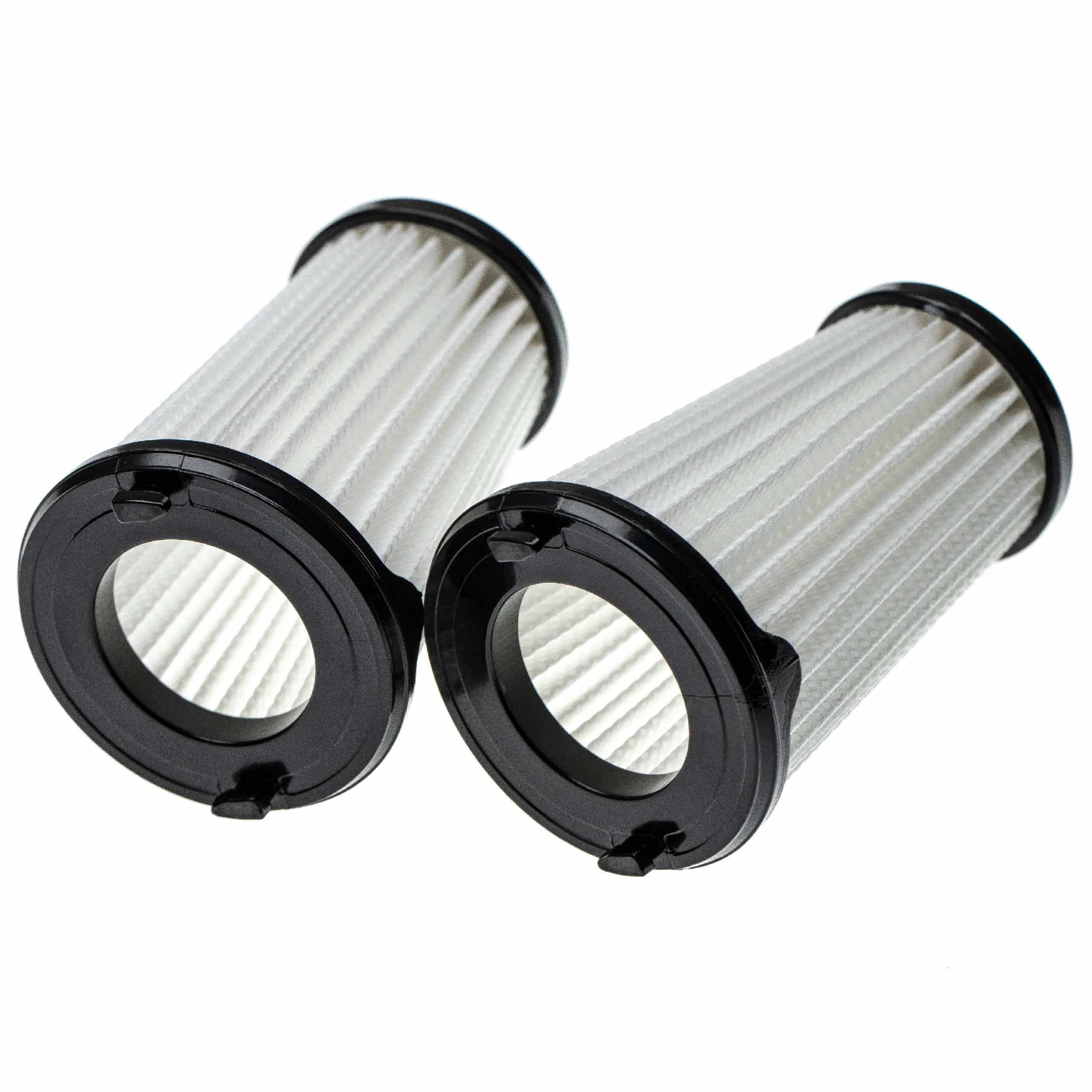 6x Filtro sostituisce AEG AEF150, 9001683755, 90094073100 per aspirapolvere - filtro a lamelle, nero / bianco