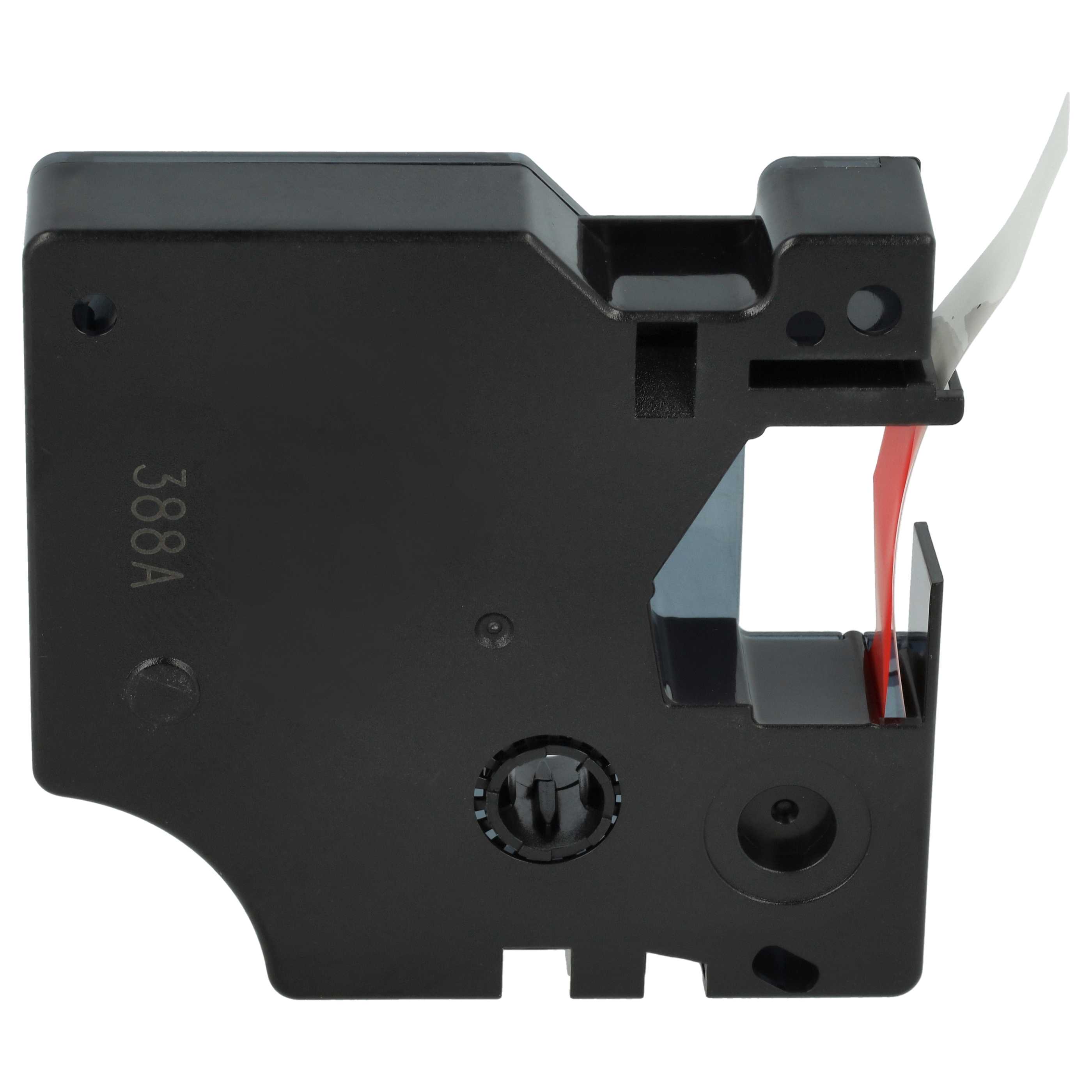 Label Tape replaces Dymo D1, 45012 - 12 mm Red to Transparent