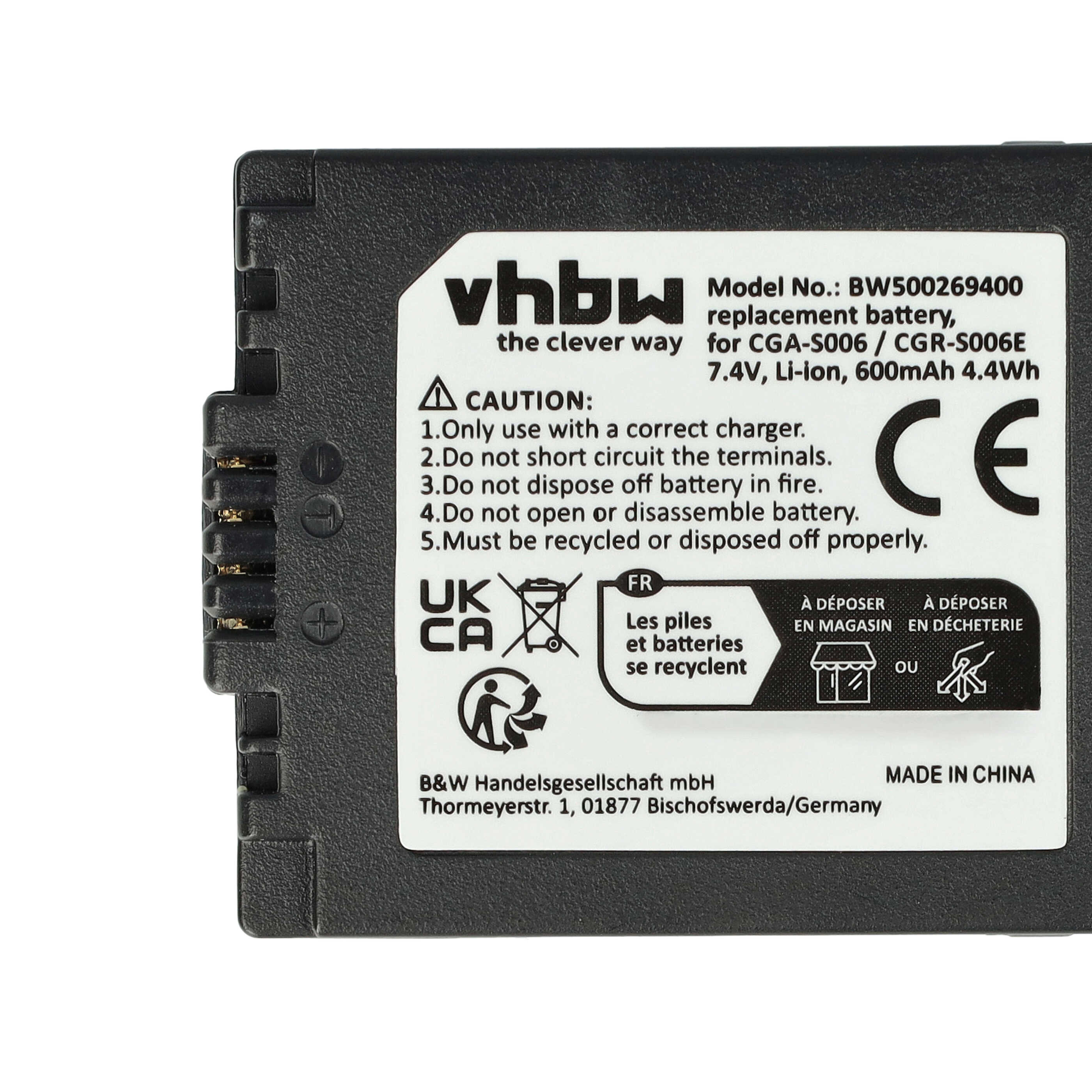 Battery Replacement for Leica BP-DC5 - 600mAh, 7.2V, Li-Ion