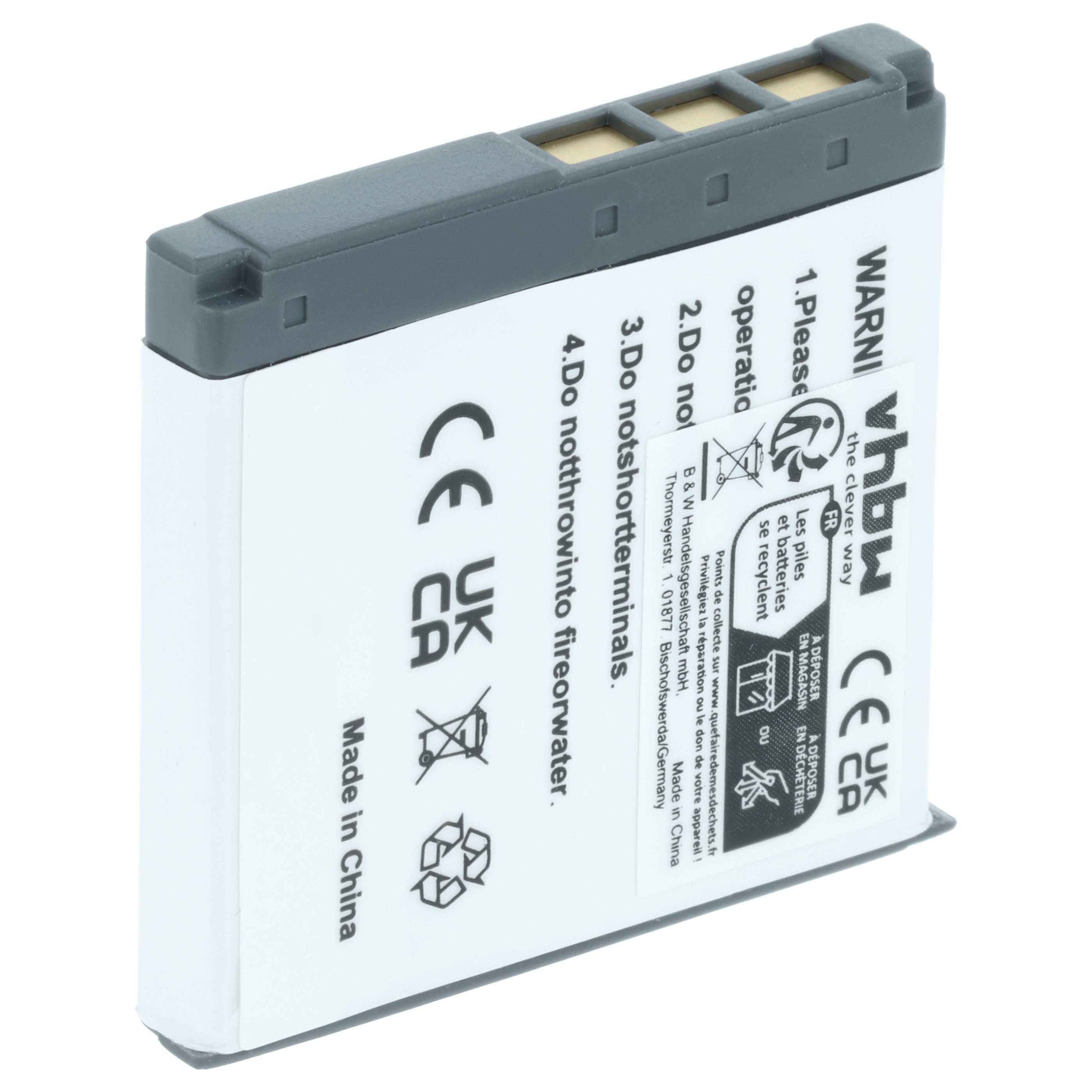 Battery replaces Sony NP-FE1 - 370mAh, 3.6V, Li-Ion