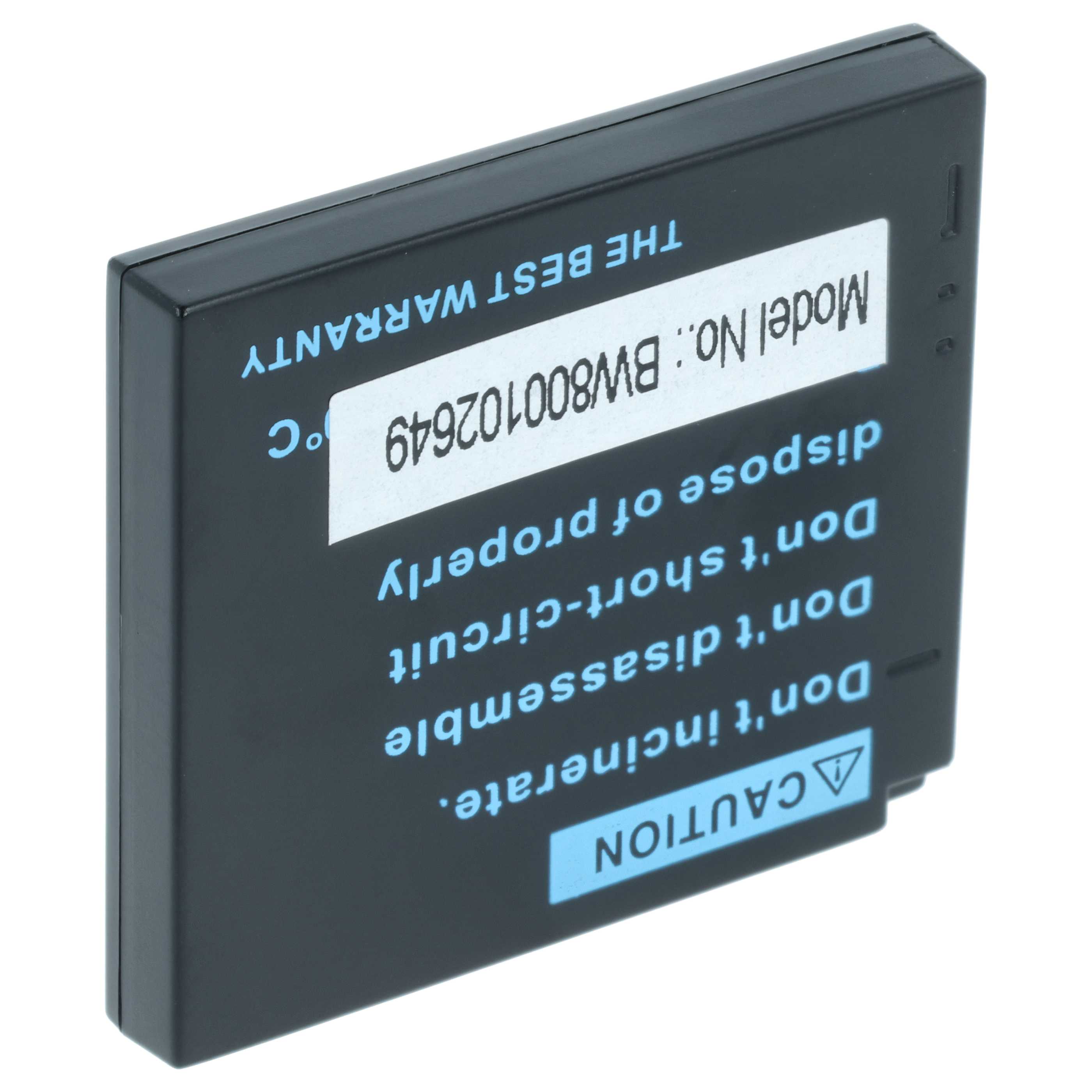 Battery replaces Panasonic NCA-YN101F, DMW-BCK7PP, DMW-BCK7E, DMW-BCK7, NCA-YN101G - 550mAh, 3.7V, Li-Ion