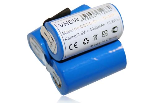 Batterie remplace AEG 520103, 900055102 pour aspirateur - 3000mAh 3,6V NiMH