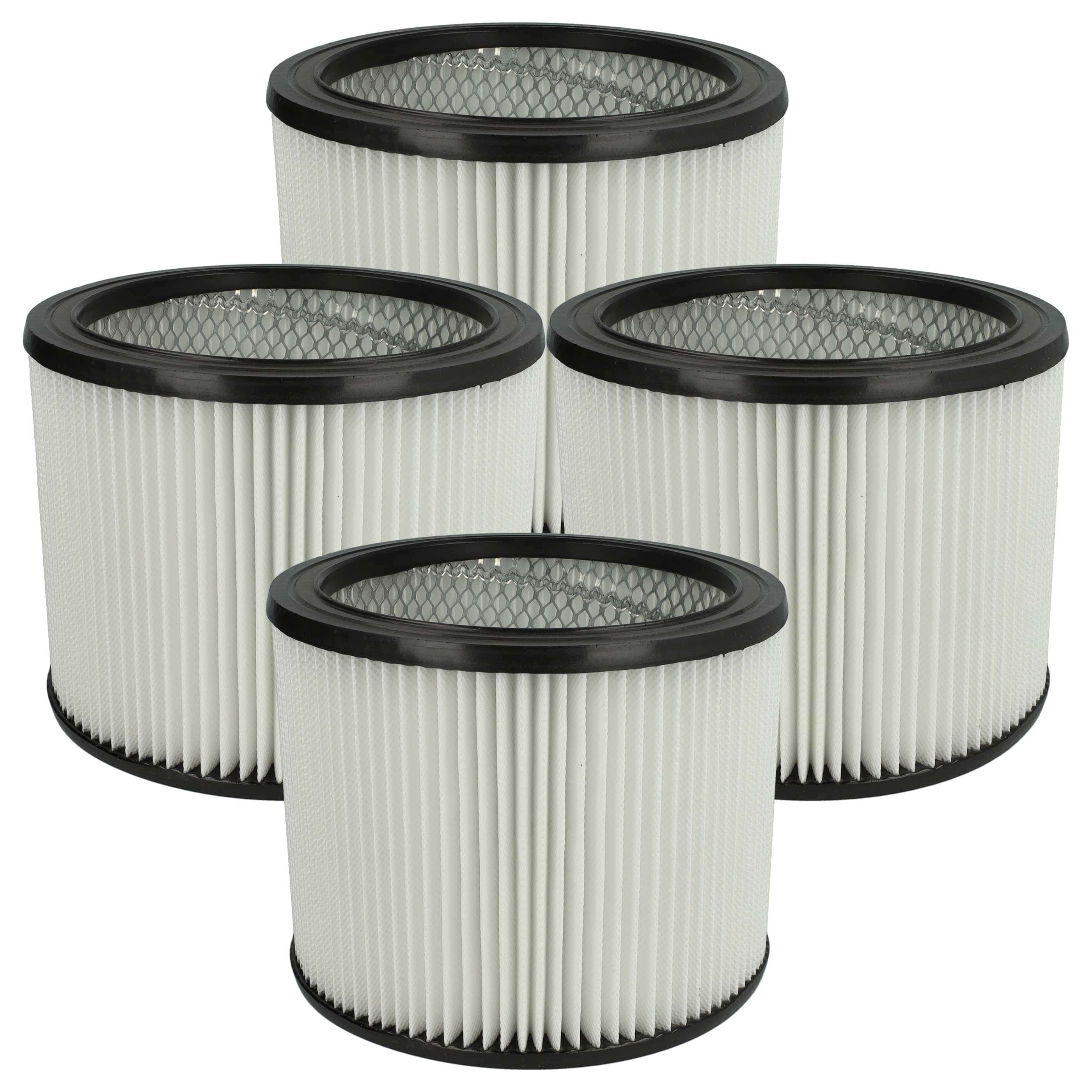 4x Filtercartridge filter / round filter replaces Masko 13297 for Masko Vacuum Cleaner, black / white