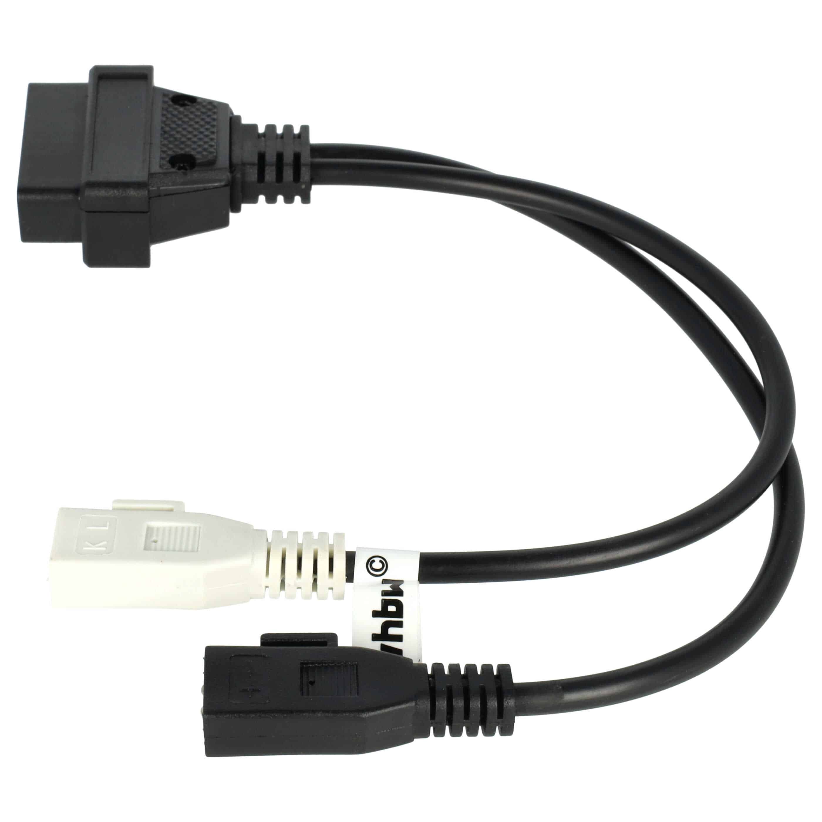vhbw OBD2 Adapter 4Pin OBD1 to OBD2 suitable for 100 C4 Audi Vehicle - 30 cm