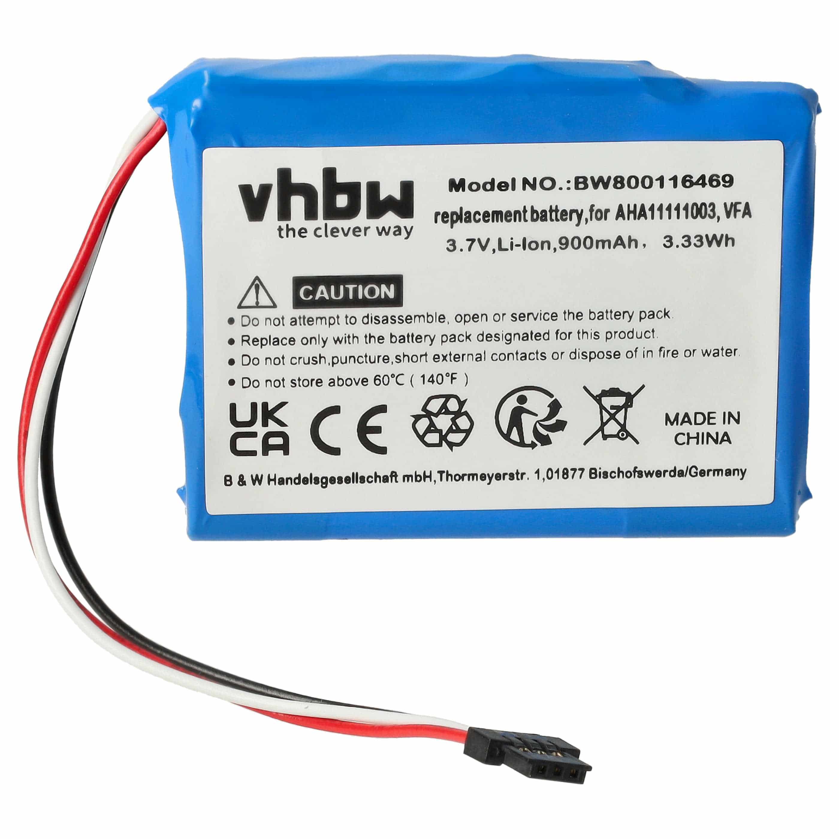 Akumulator do nawigacji GPS zamiennik TomTom AHA11111003, VFA - 900 mAh 3,7 V Li-Ion