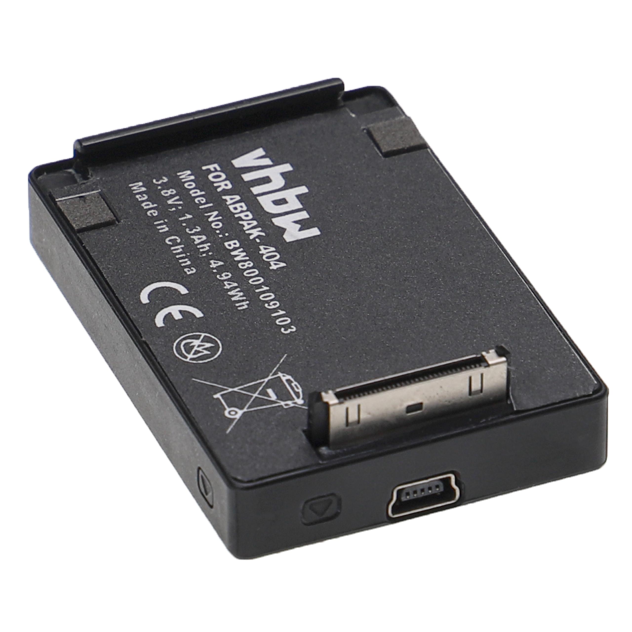 Videocamera Battery Replacement for GoPro ABPAK-404, BacPac 3661-093 - 1240mAh 3.8V Li-polymer