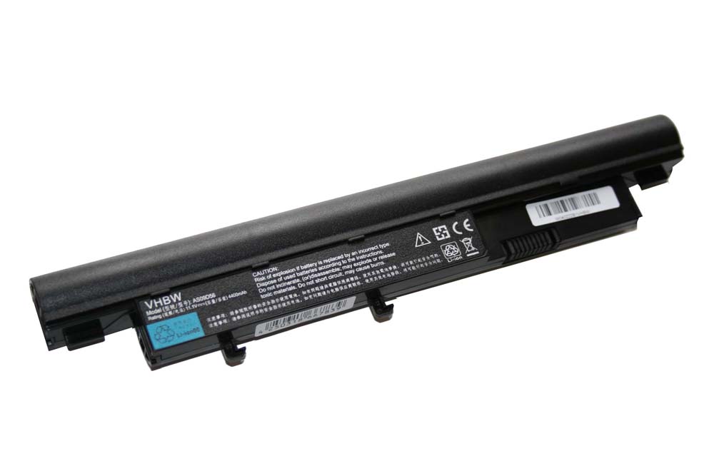 Batterie remplace Acer 3UR18650-2-T0408, 934T4070H pour ordinateur portable - 4400mAh 11,1V Li-ion, noir