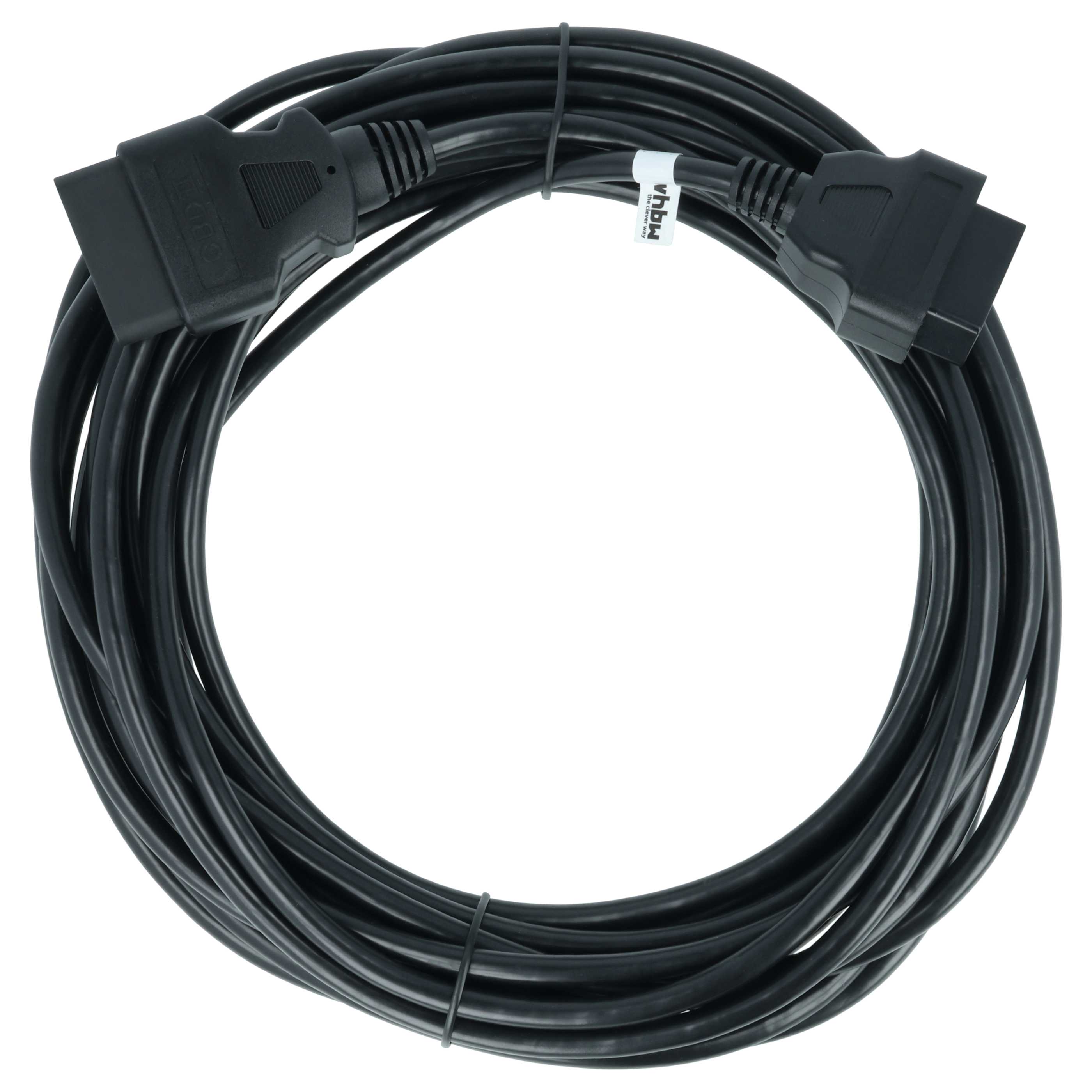 cable alargador OBD2 10m 16 pines (h) a 16 pines (m) para coche, turismo