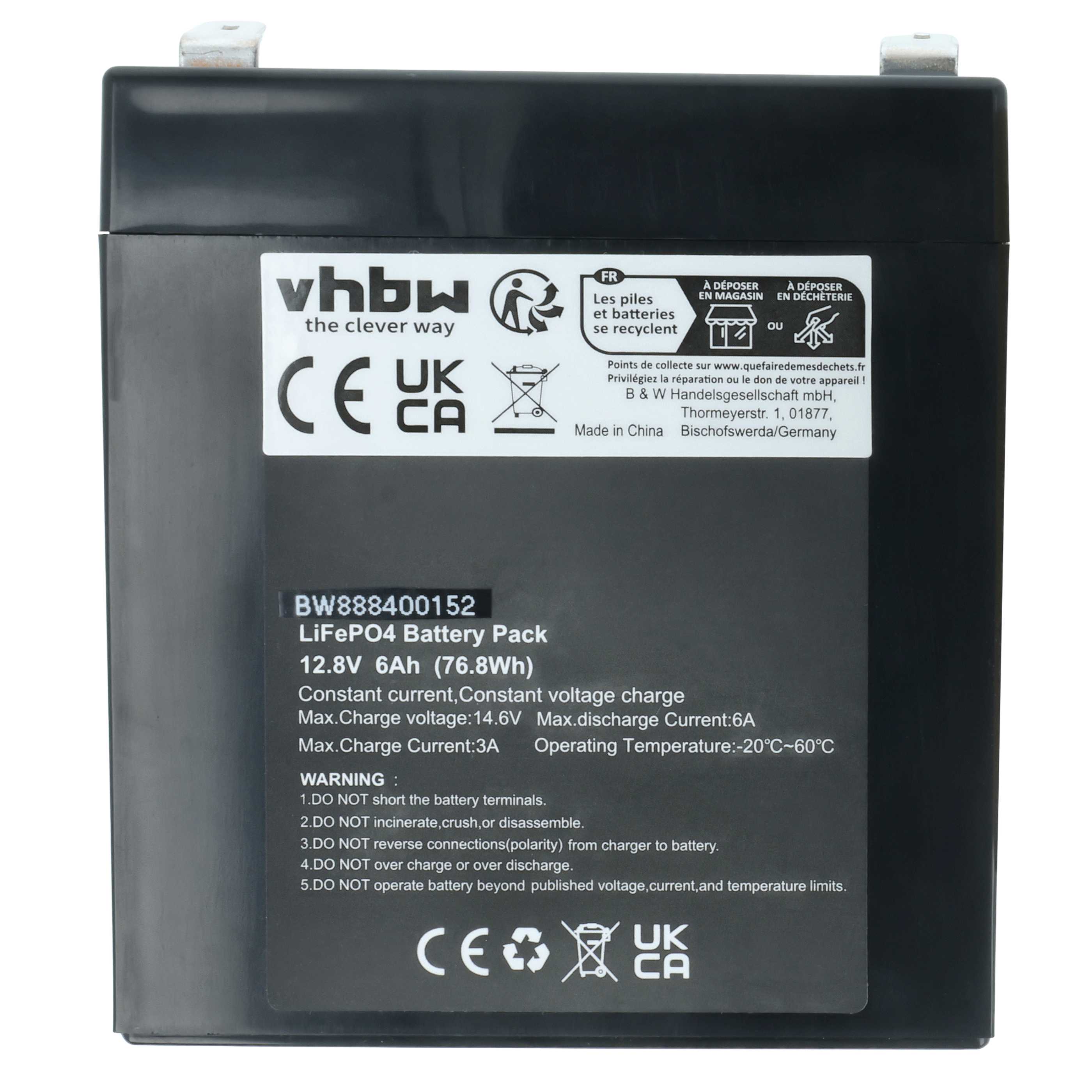Batteria sostituisce Flymo 9648170-01 per attrezzo - 6Ah 12,8V LiFePO4