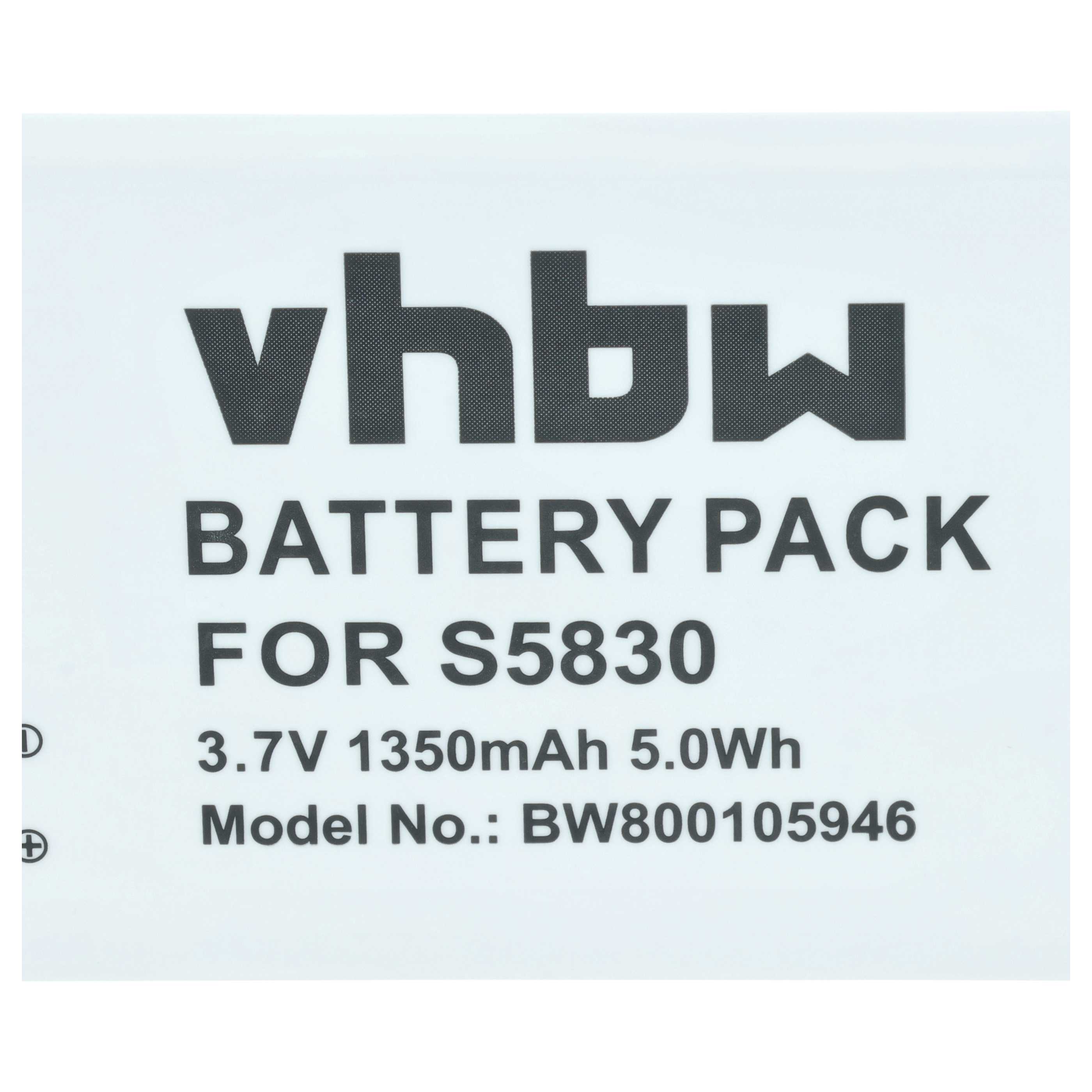 Mobile Phone Battery replaces Samsung EB494358VU - 1350 mAh 3.7 V Li-Ion