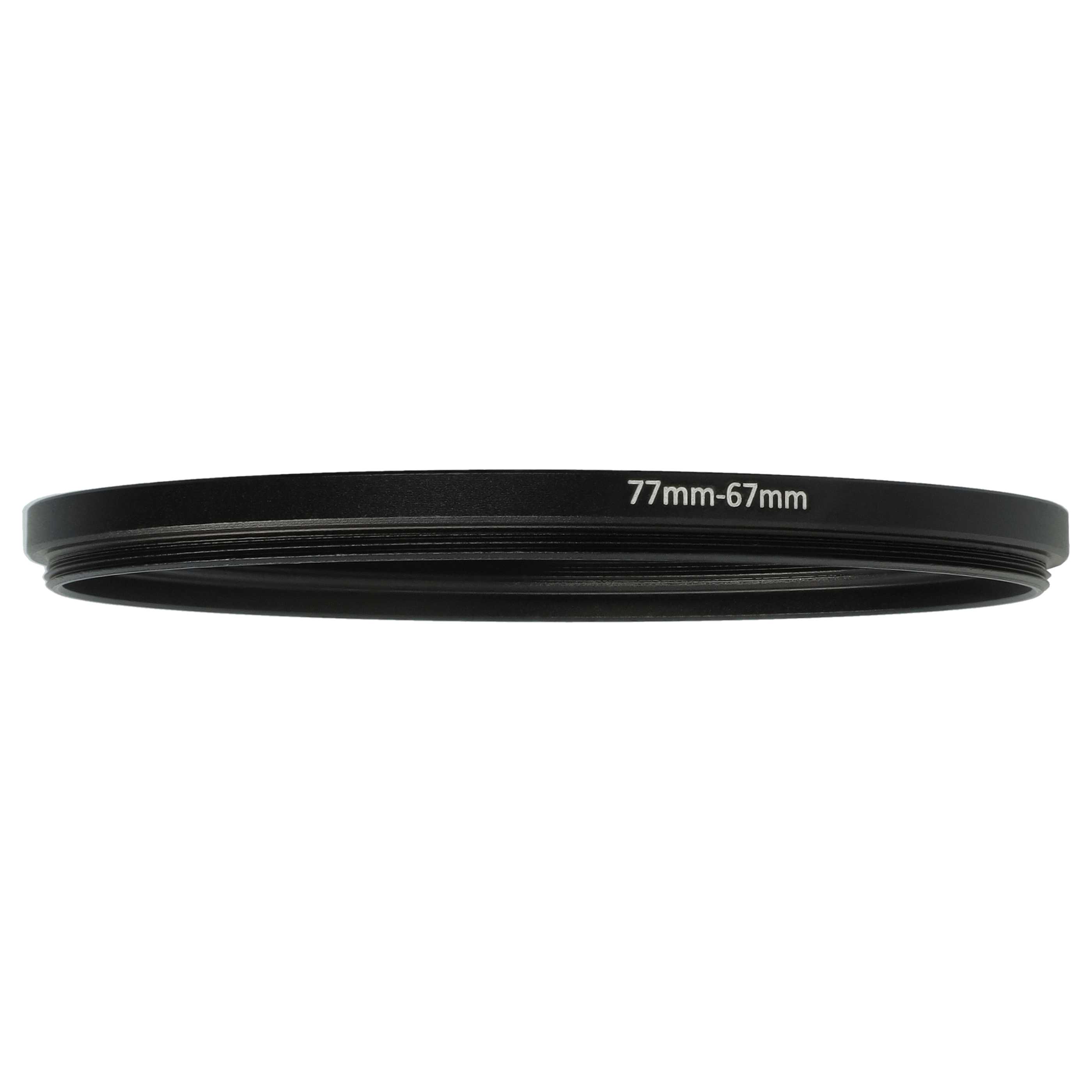 Step-Down Ring Adapter from 77 mm to 67 mm for various Camera Lenses