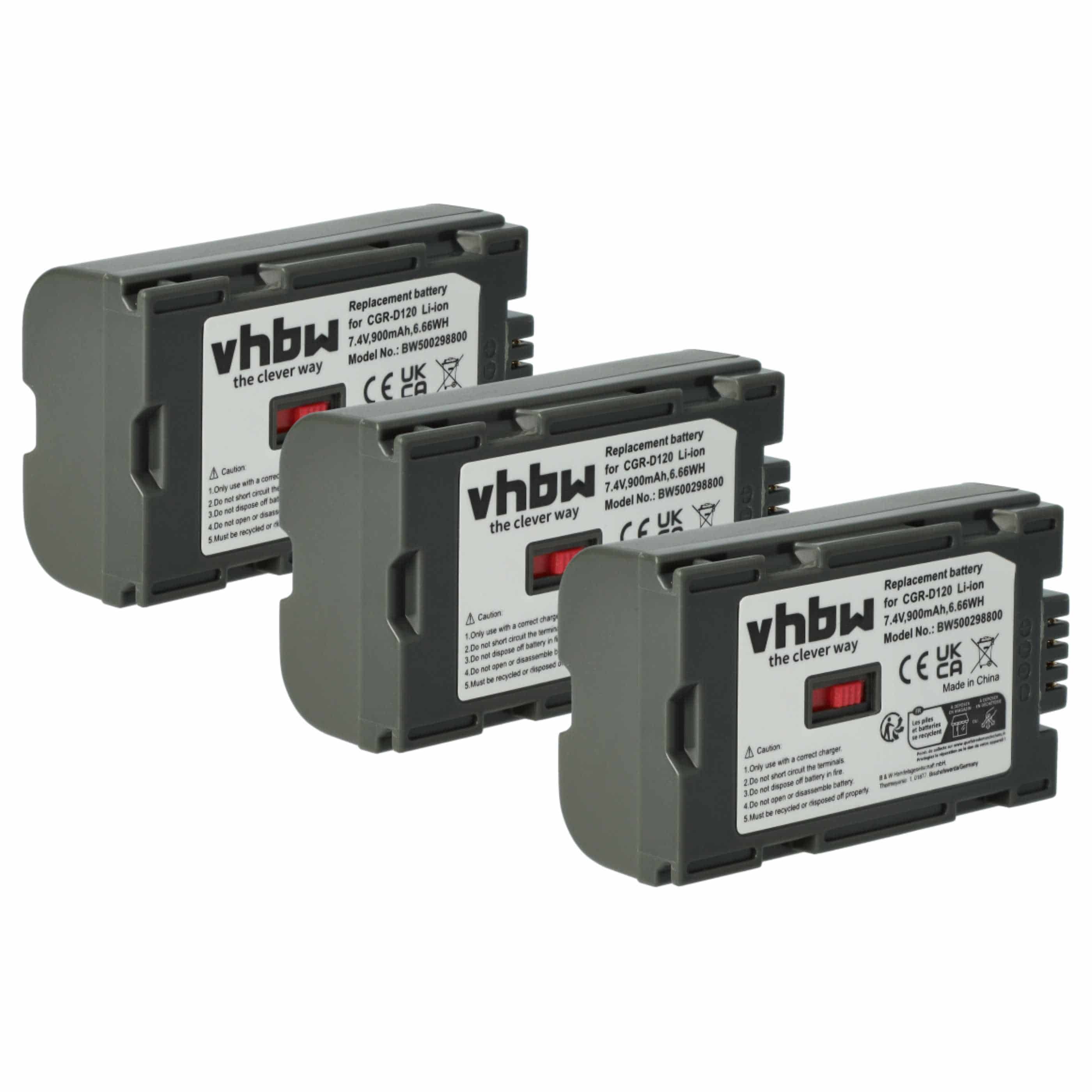 Videocamera 3x Battery replaces Hitachi DZ-BP28, DZ-BP16 - 900 mAh 7.2 V Li-Ion