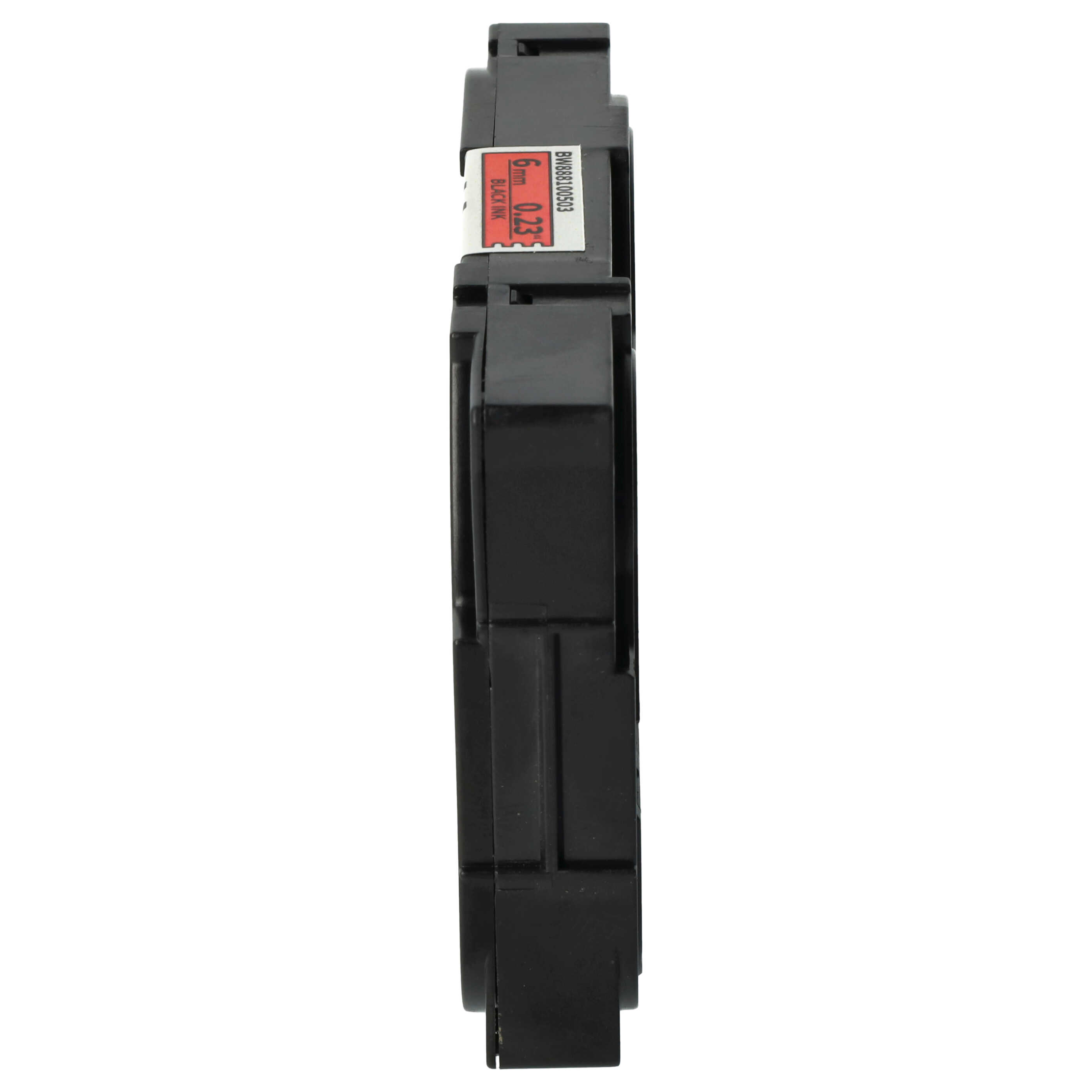 Cassetta nastro sostituisce Brother TZeFX411 per etichettatrice Brother 6mm nero su rosso, flessibile