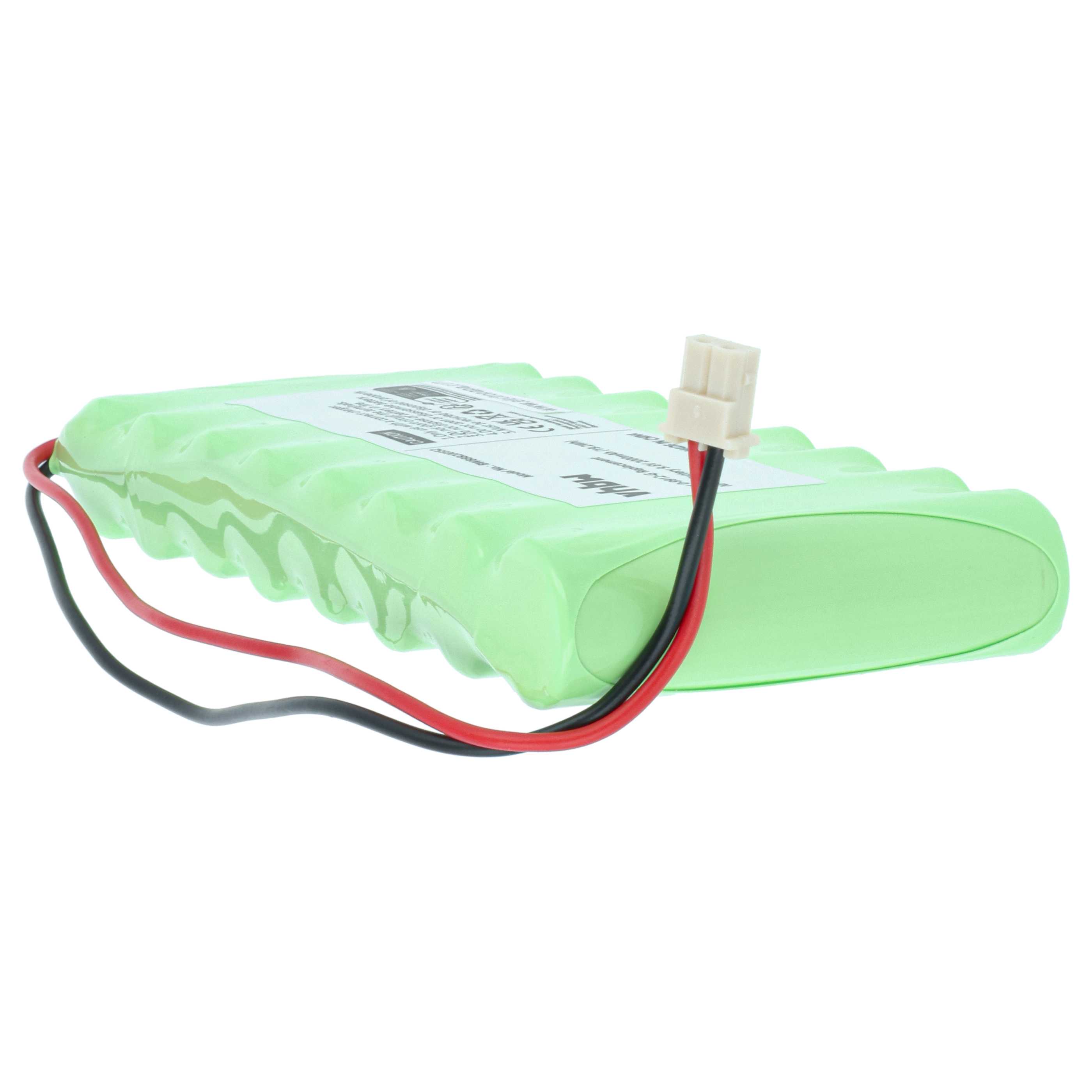 Batterie remplace Visonic 0-9912-G, 100729, 103-300672 pour centrale d'alarme Visonic - 2000mAh 9,6V NiMH