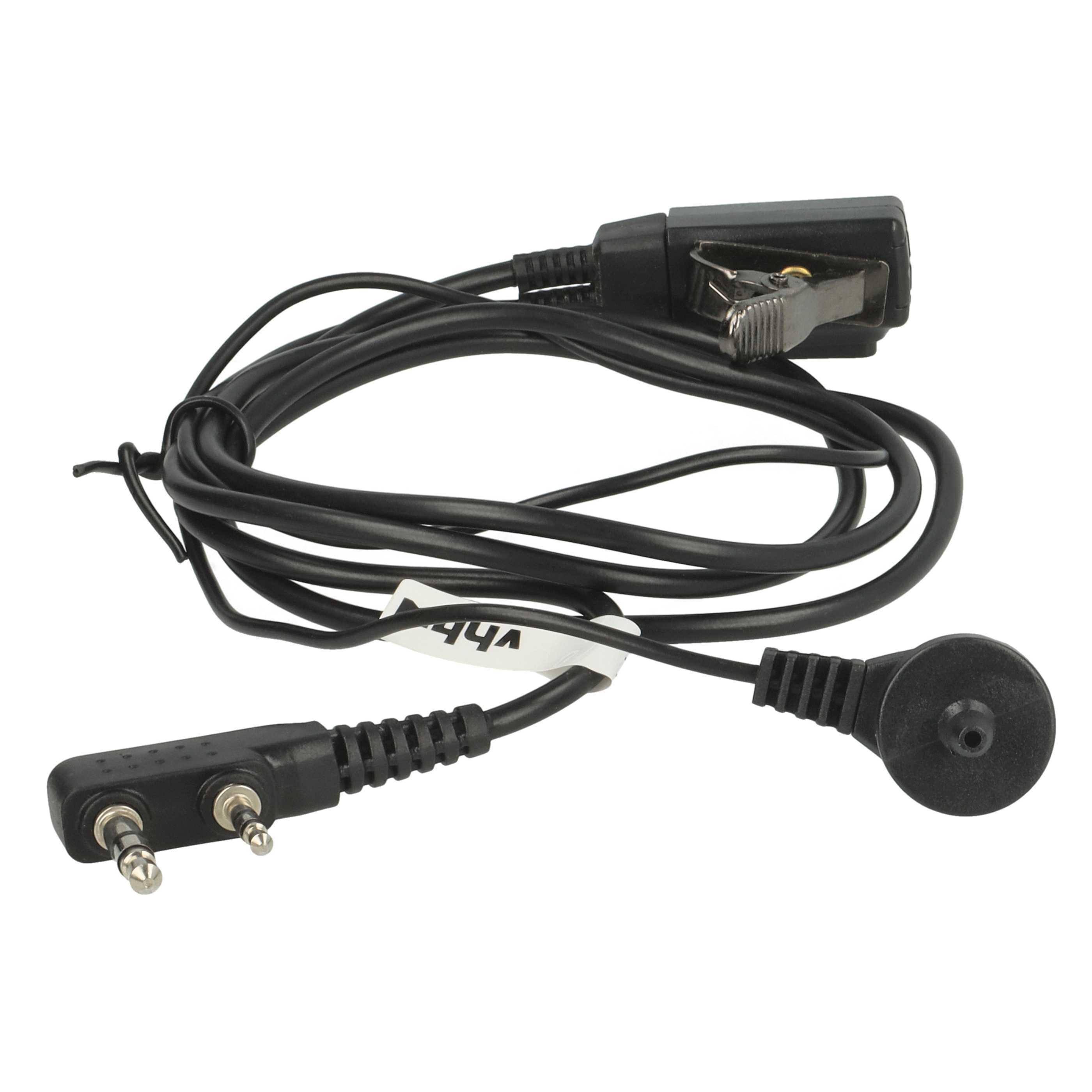 5x Oreillette de talkie-walkie pour Kenwood / Baofeng Pro-Talk et autres - Avec touche de réponse + support cl