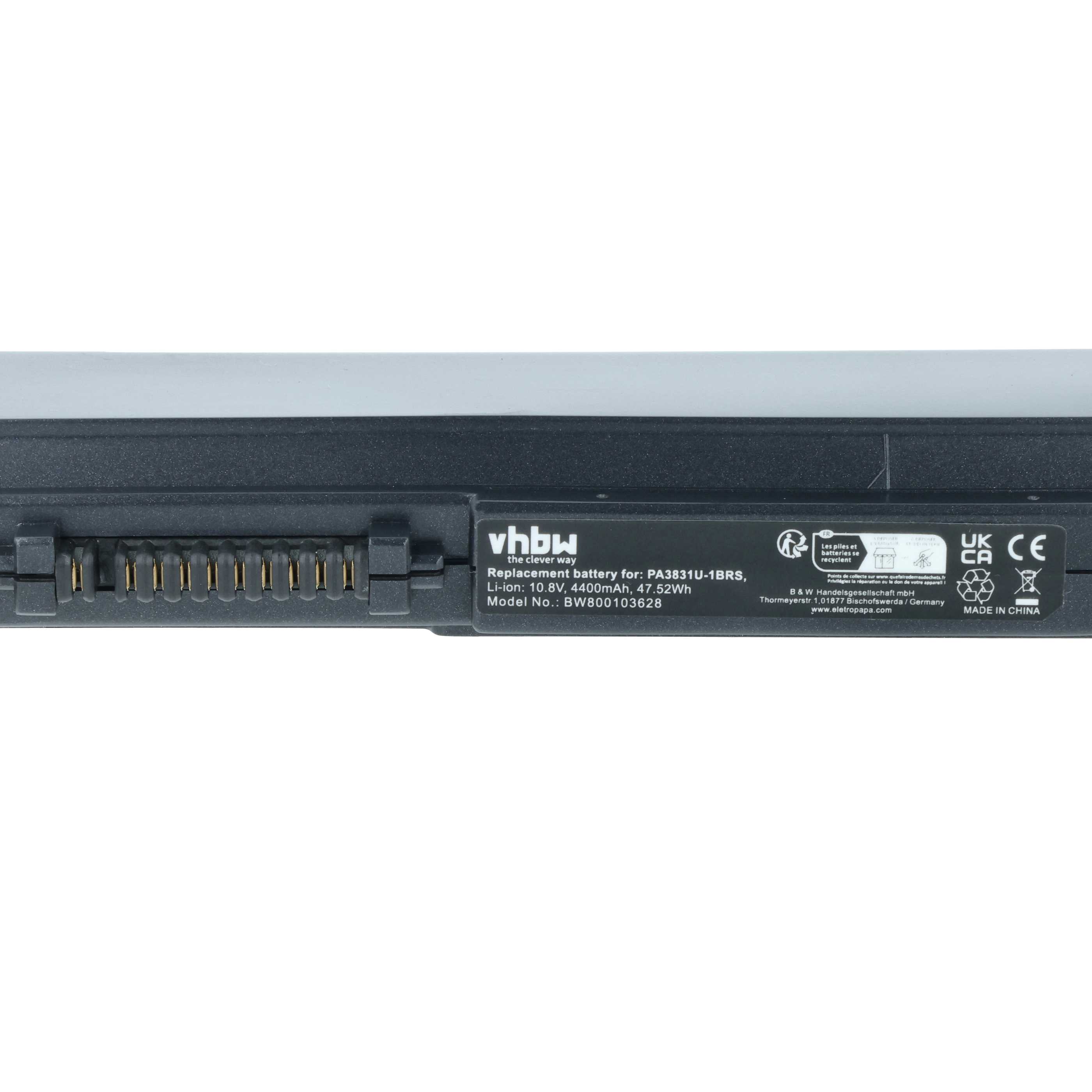 Akumulator do laptopa zamiennik Toshiba PA3831U-1BRS, PA3832U-1BRS - 4400 mAh 10,8 V Li-Ion, czarny