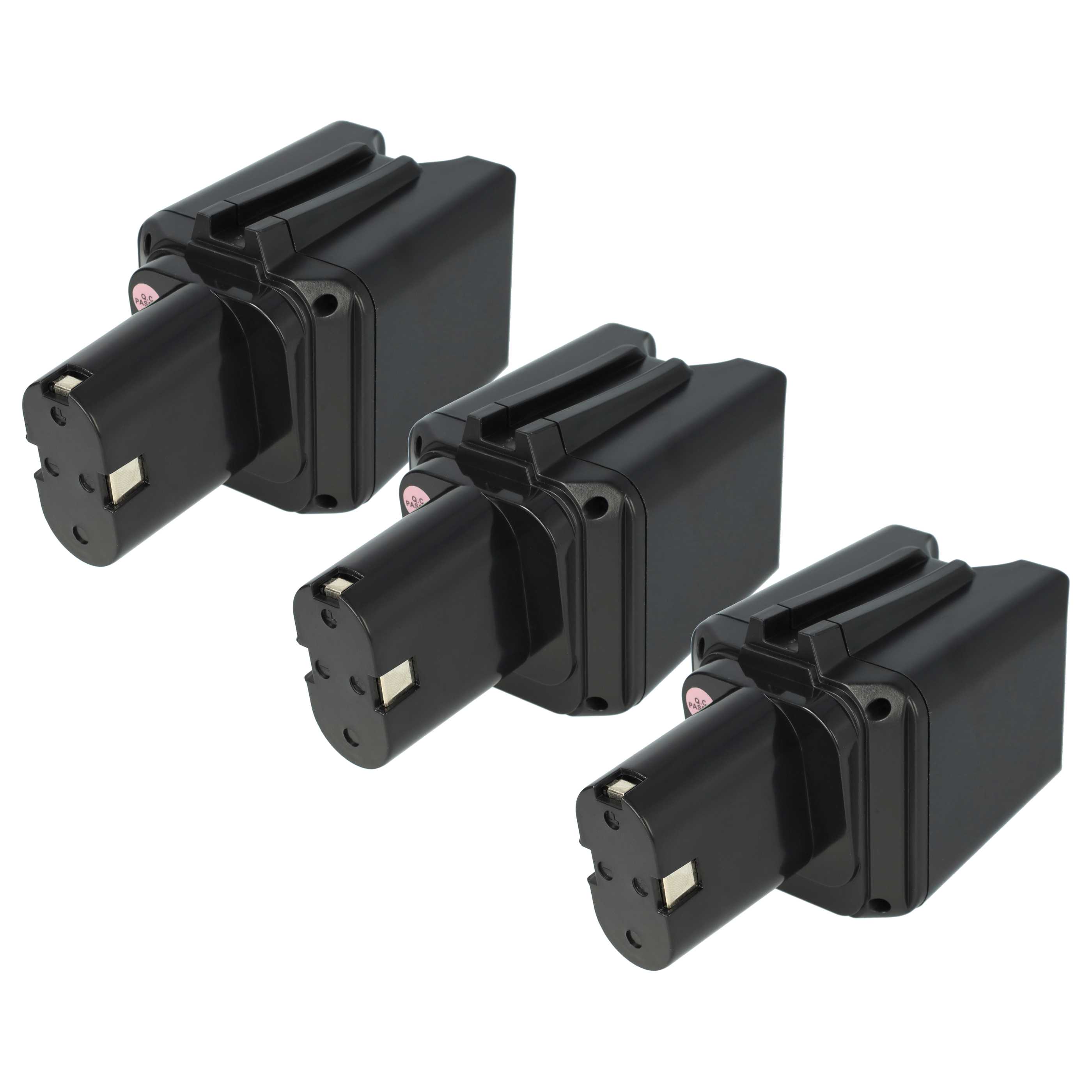 3x Battery replaces Bosch 2607300002, 26073000002, 2 607 3000 002 Electric Power Tool - 1500 mAh, 9.6 V, NiMH