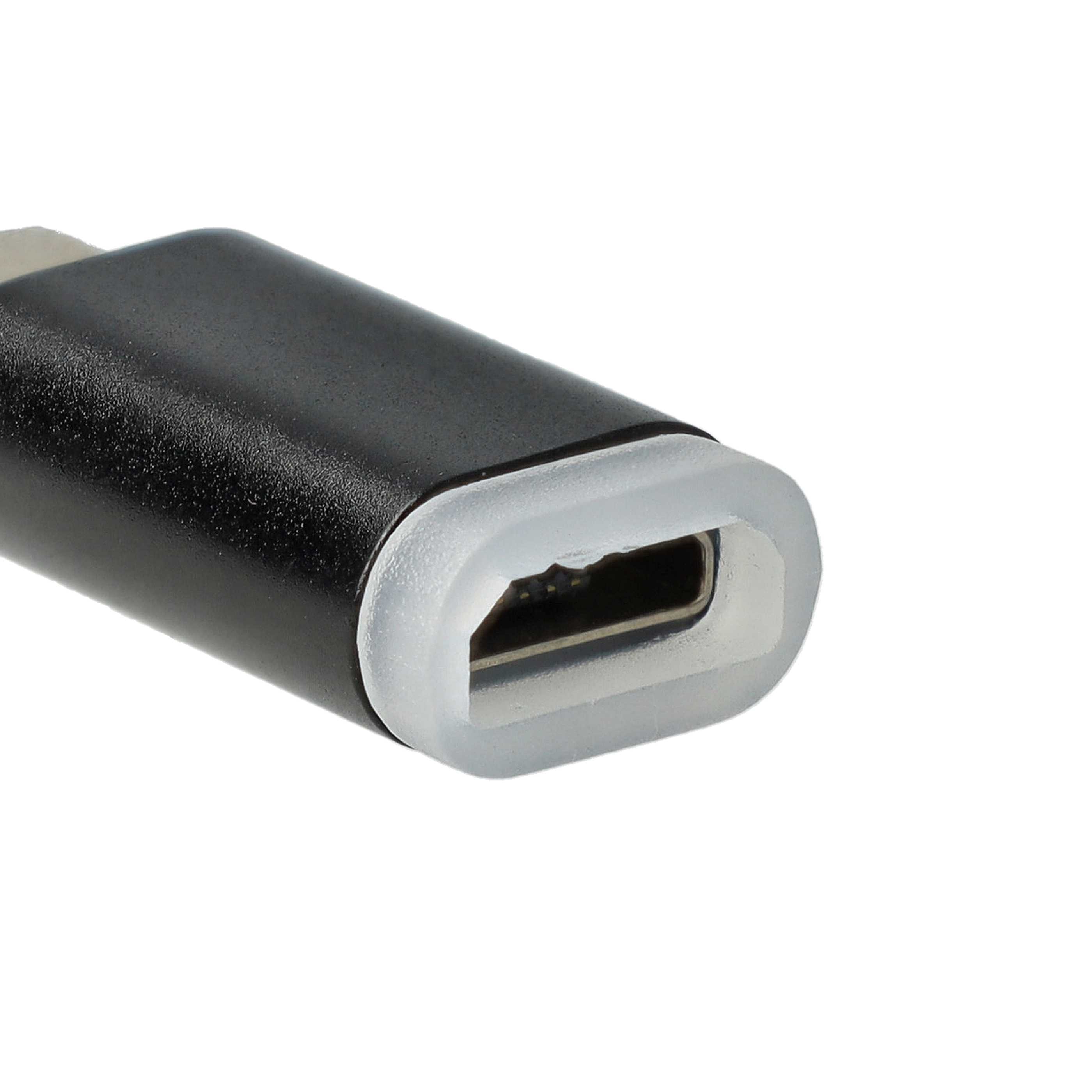 vhbw USB Typ C auf Micro-USB Adapter Schwarz