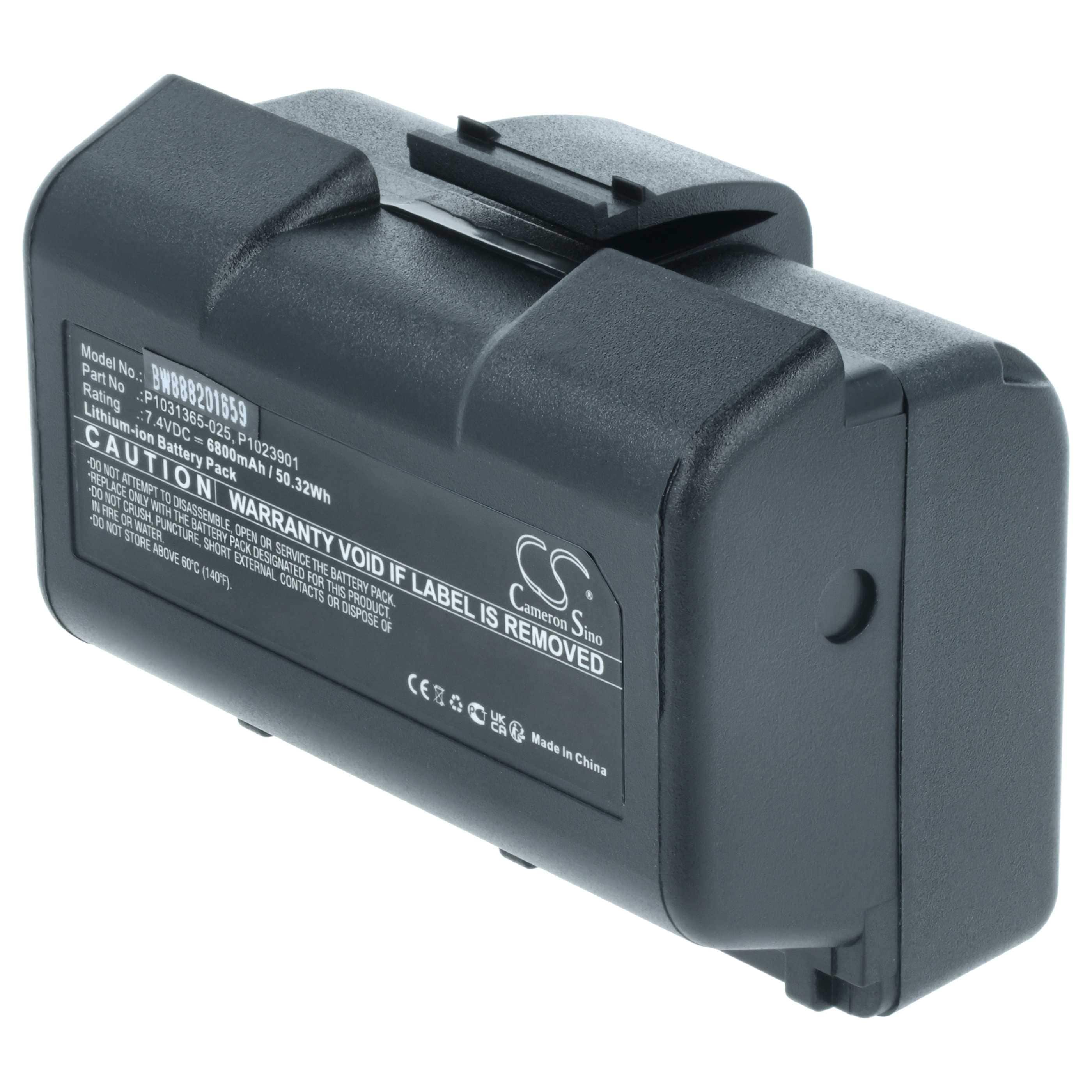 Printer Battery replaces Zebra AT16004, BTRY-MPP-34MA1-01, BTRY-MPP-34MAHC1-01 - 6800 mAh 7.4 V Li-Ion