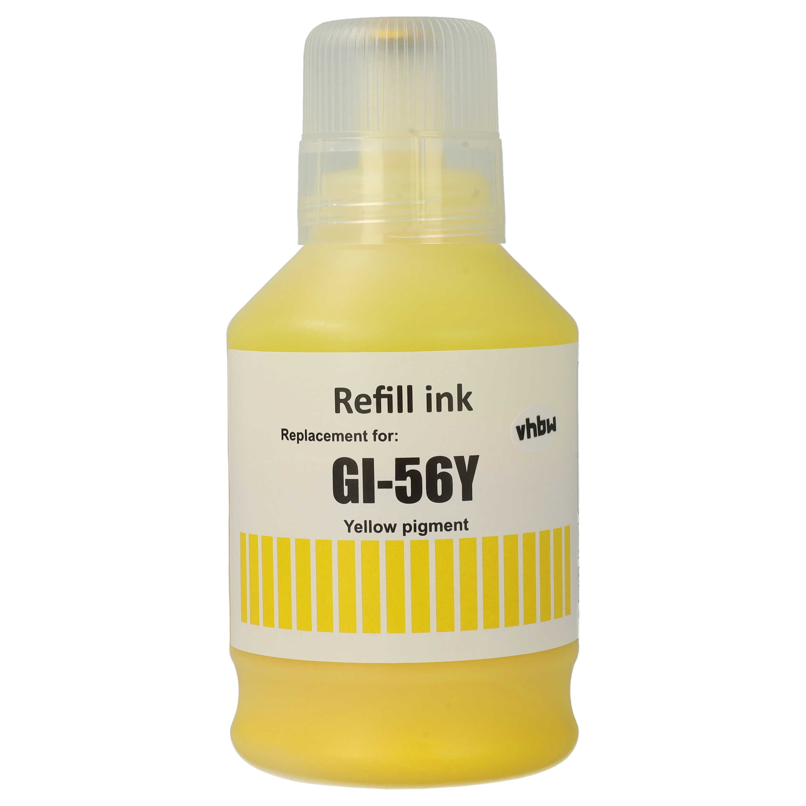 Refill Ink Yellow replaces Canon 4432C001, GI-56Y for Canon Printer - Pigmented, 135 ml