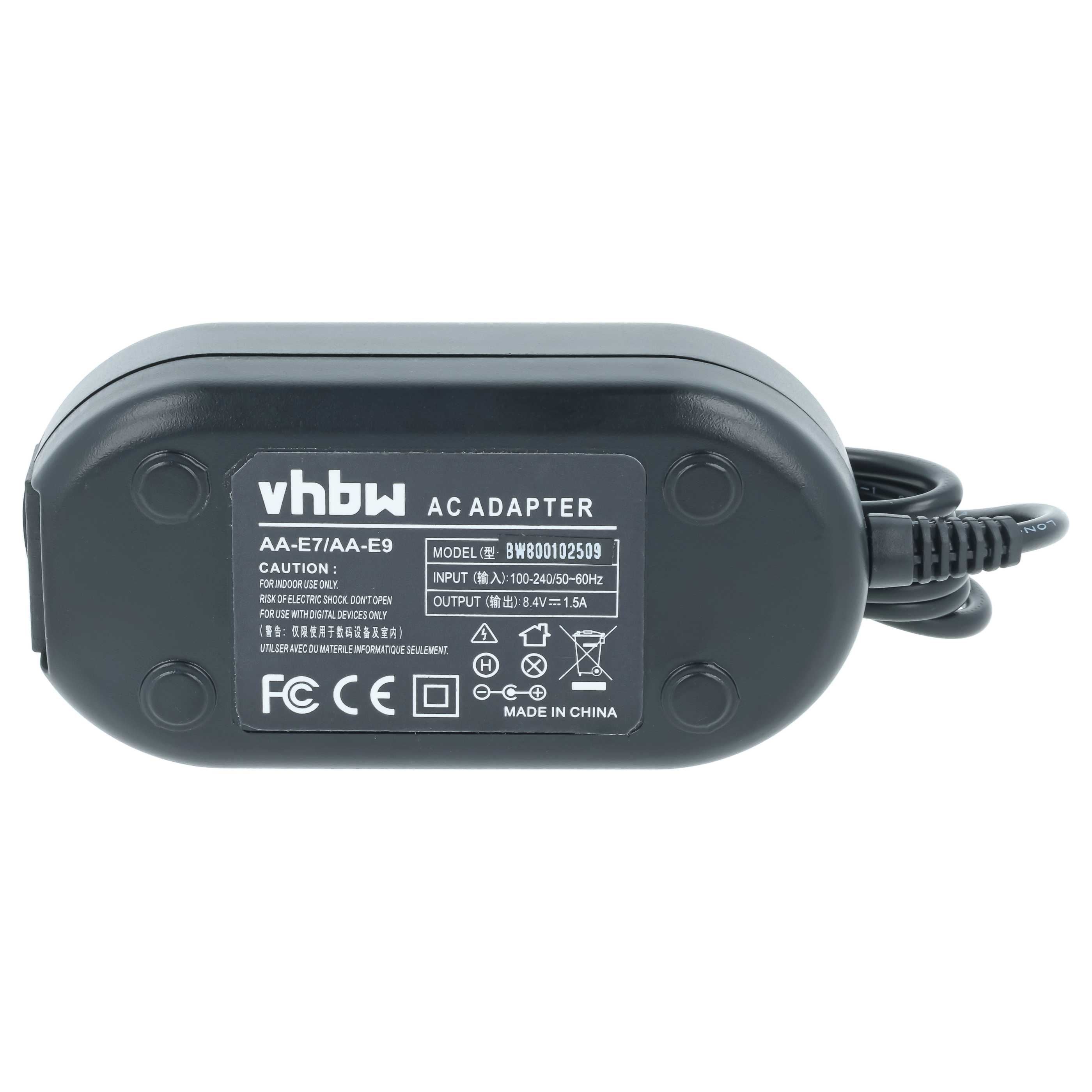 Bloc secteur remplace Samsung AA-E9A, AA-E9 pour caméra Samsung, 2m