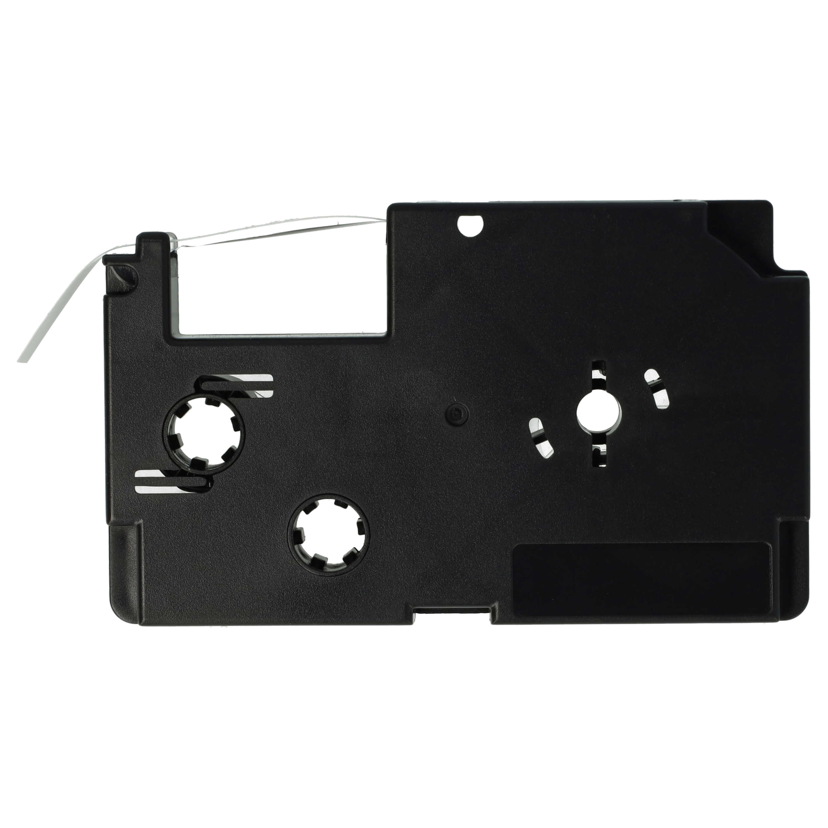 3x Label Tape replaces Casio XR-6WE, XR-6WE1 - 6 mm Black to White