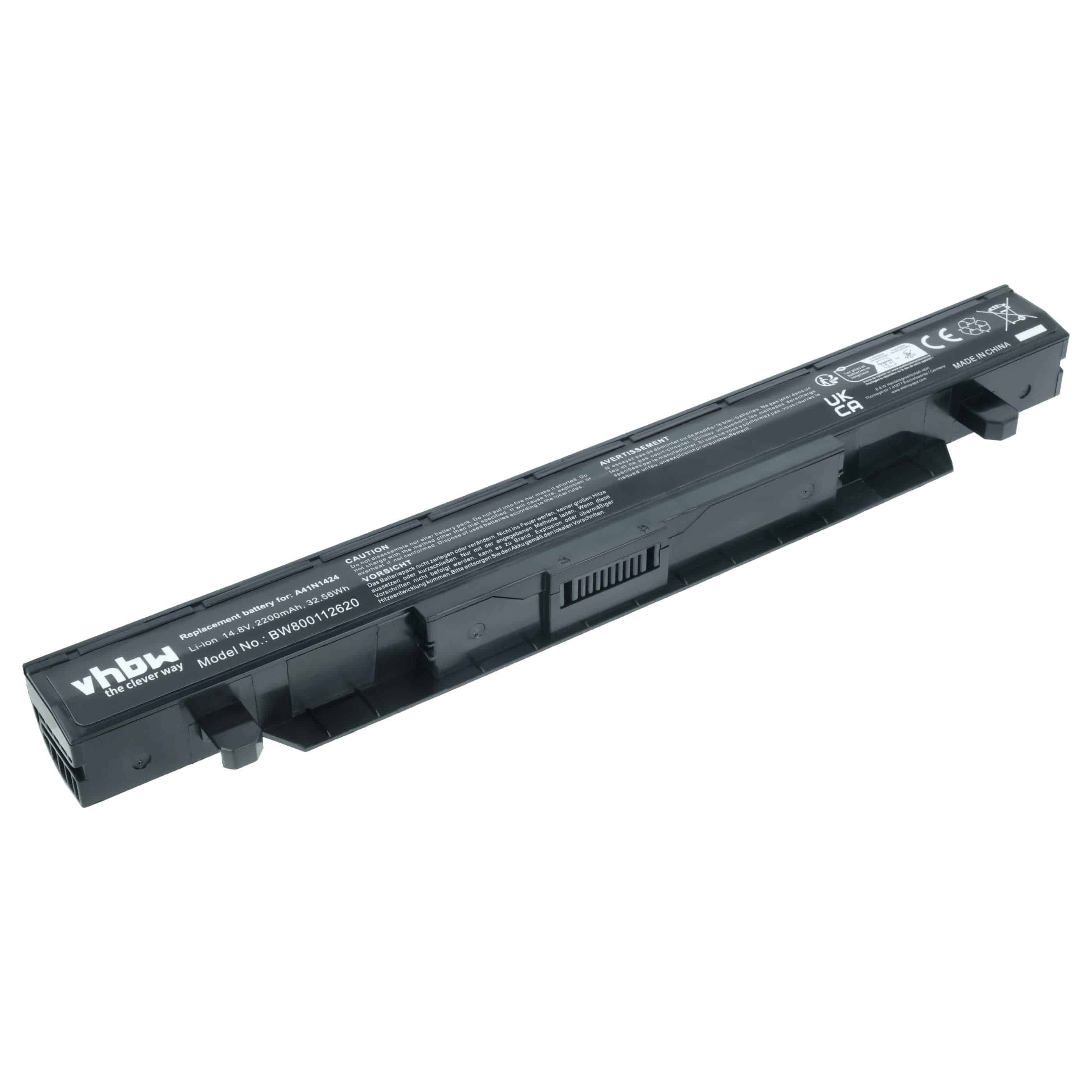 Akumulator do laptopa zamiennik Asus A41N1424 - 2200 mAh 14,8 V Li-Ion, czarny
