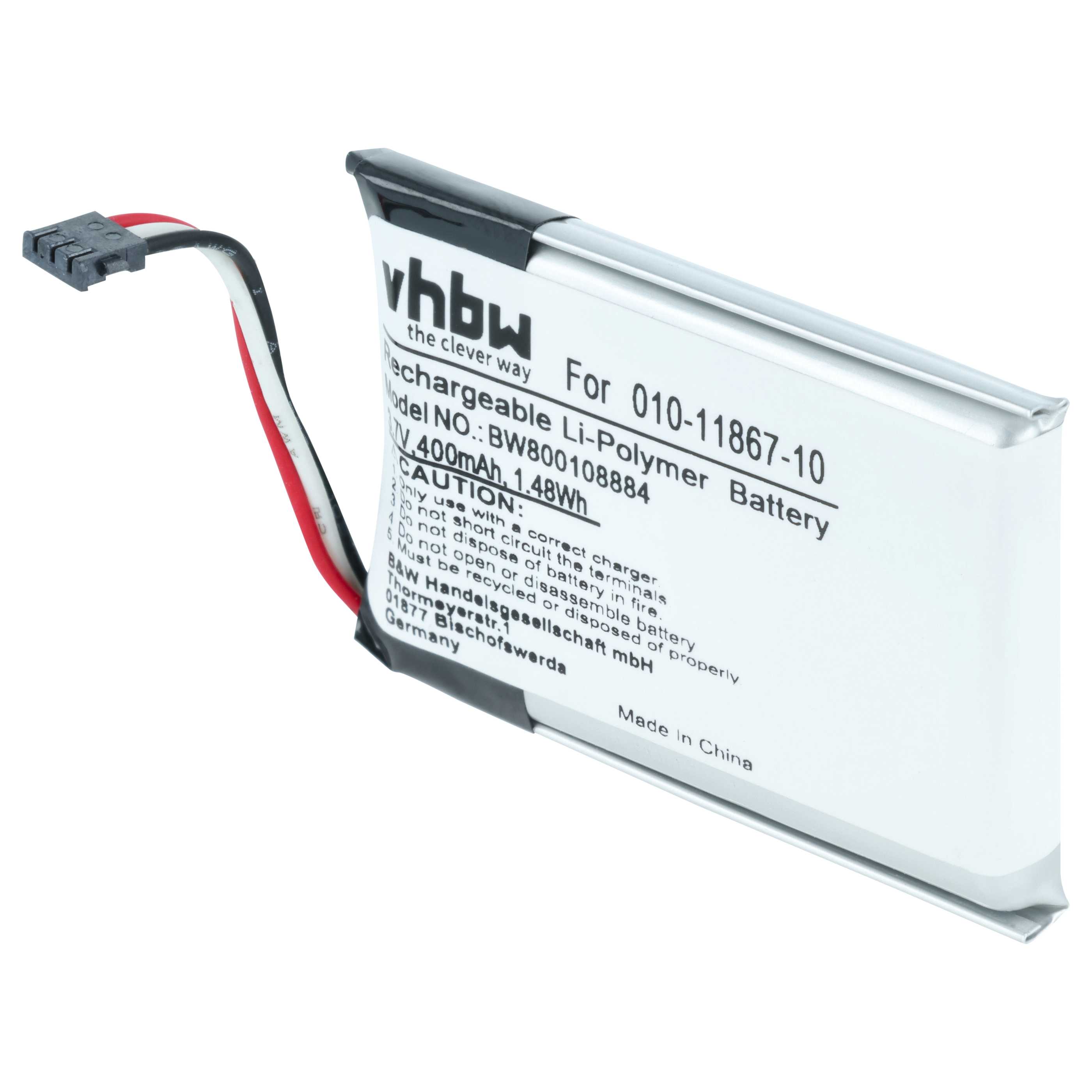 Dog Trainer Battery replaces Garmin 361-00069-00, 010-11867-10 - 400 mAh 3.7 V Li-polymer