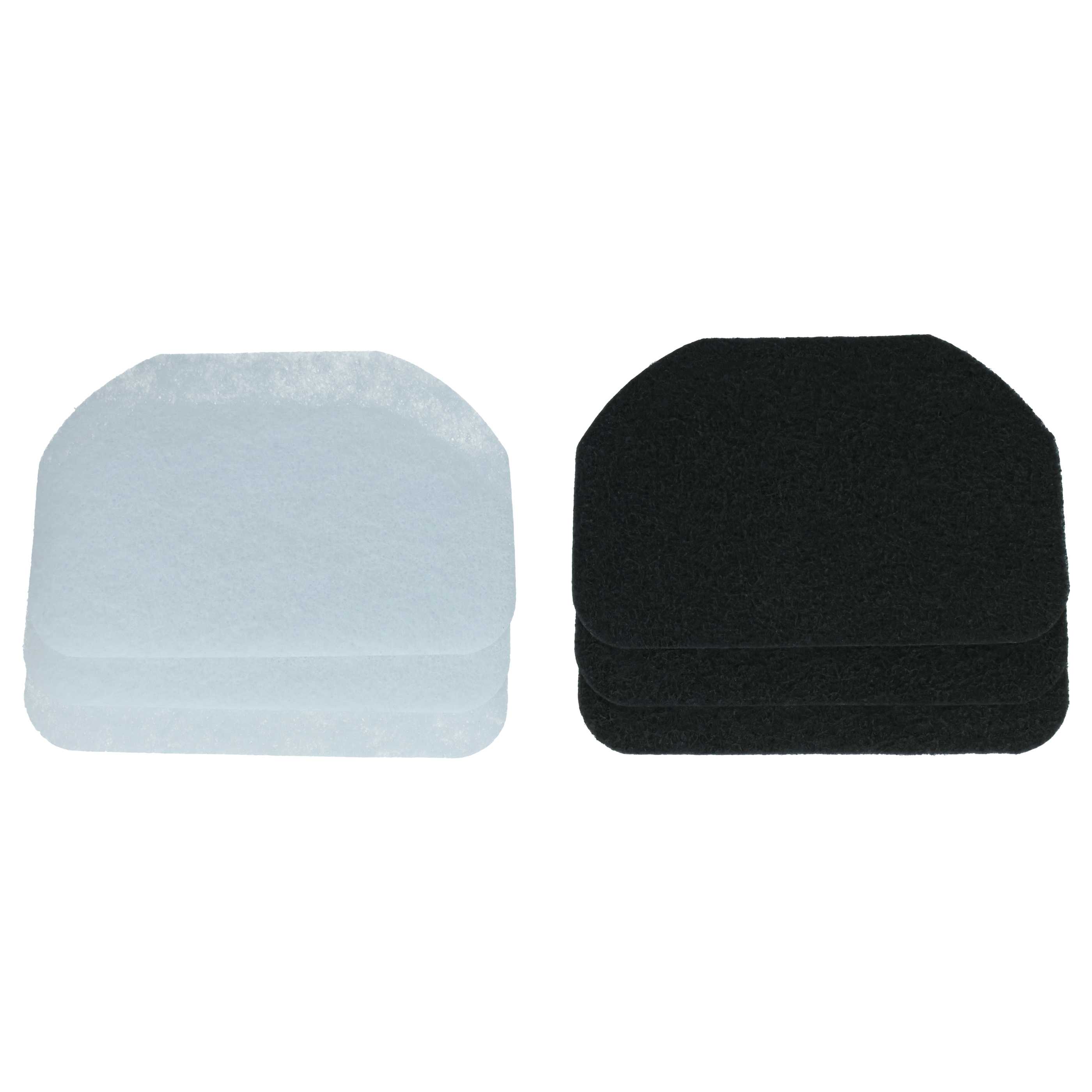 12x filtro papel, 6x filtro carbón activo, 6x filtro antigrasa reemplaza DeLonghi BO-BE-5525102200, 5525102200