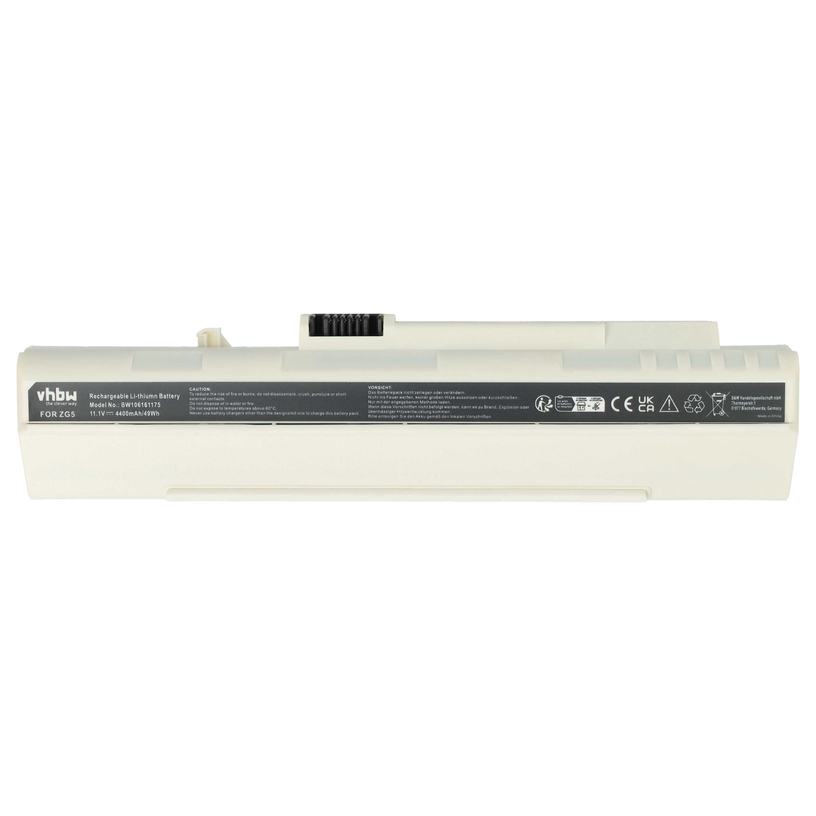 Akumulator do laptopa zamiennik Acer BT.00605.035, 934T2780F, BT.00607.039 - 4400 mAh 11,1 V Li-Ion, biały
