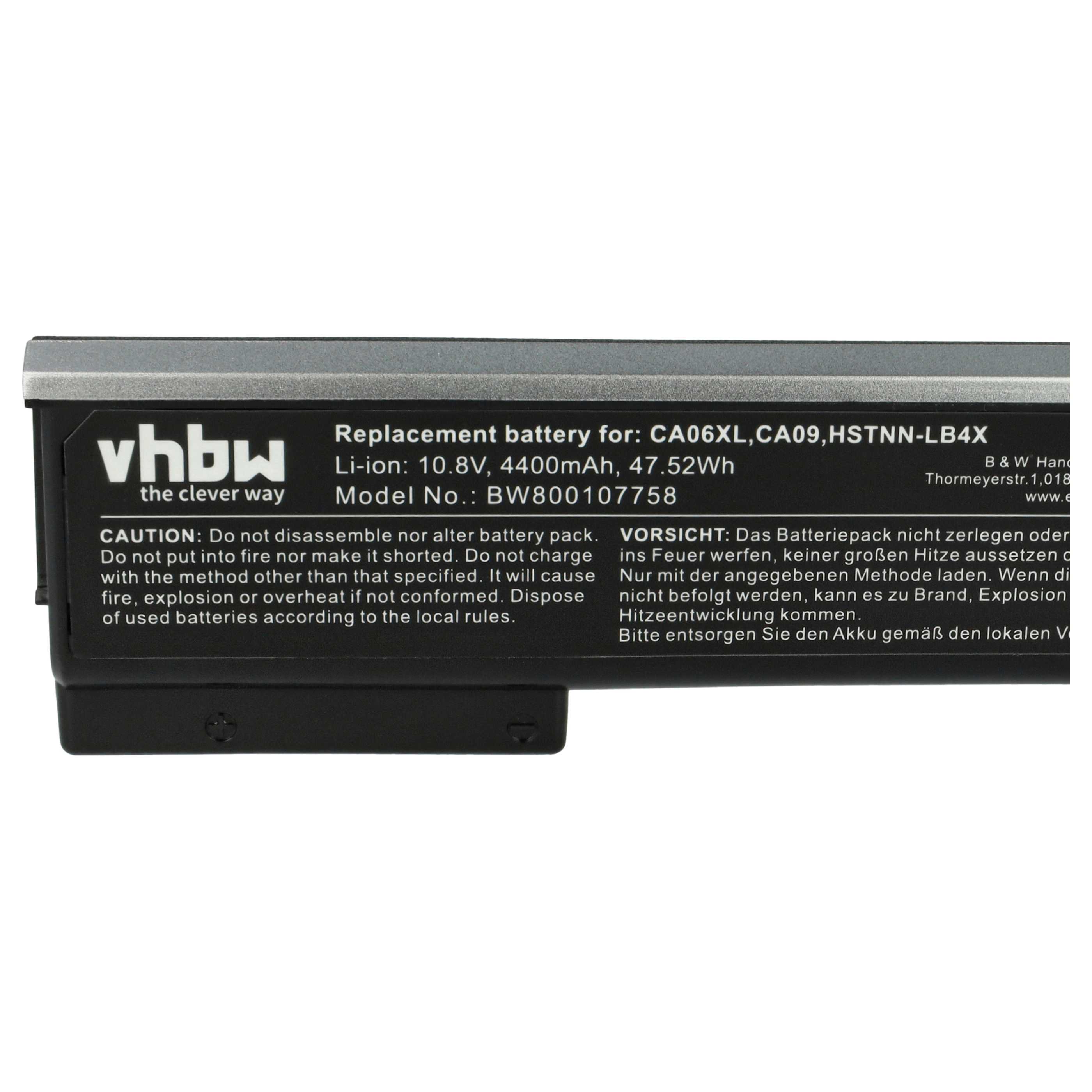 Akumulator do laptopa zamiennik HP 718675-141, 718675-142, 718675-121 - 4400 mAh 10,8 V Li-Ion, czarny