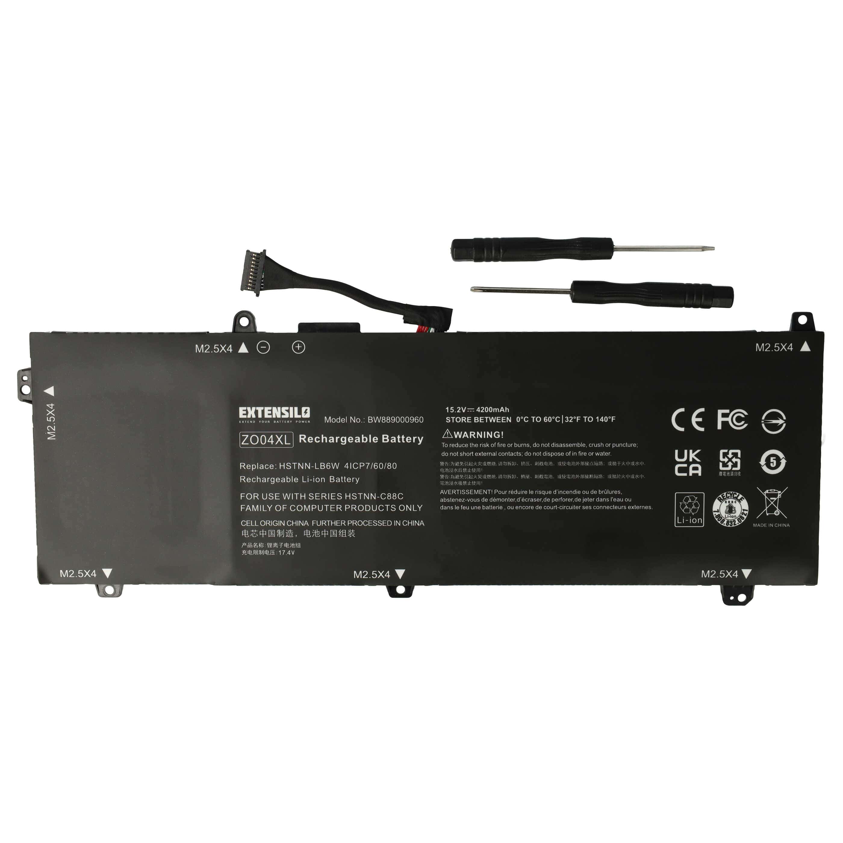 Akumulator do laptopa zamiennik HP HSTNN-LB6W, HSTNN-C88C, 808450-001, 808396-421 - 4200 mAh 15,2 V Li-Ion