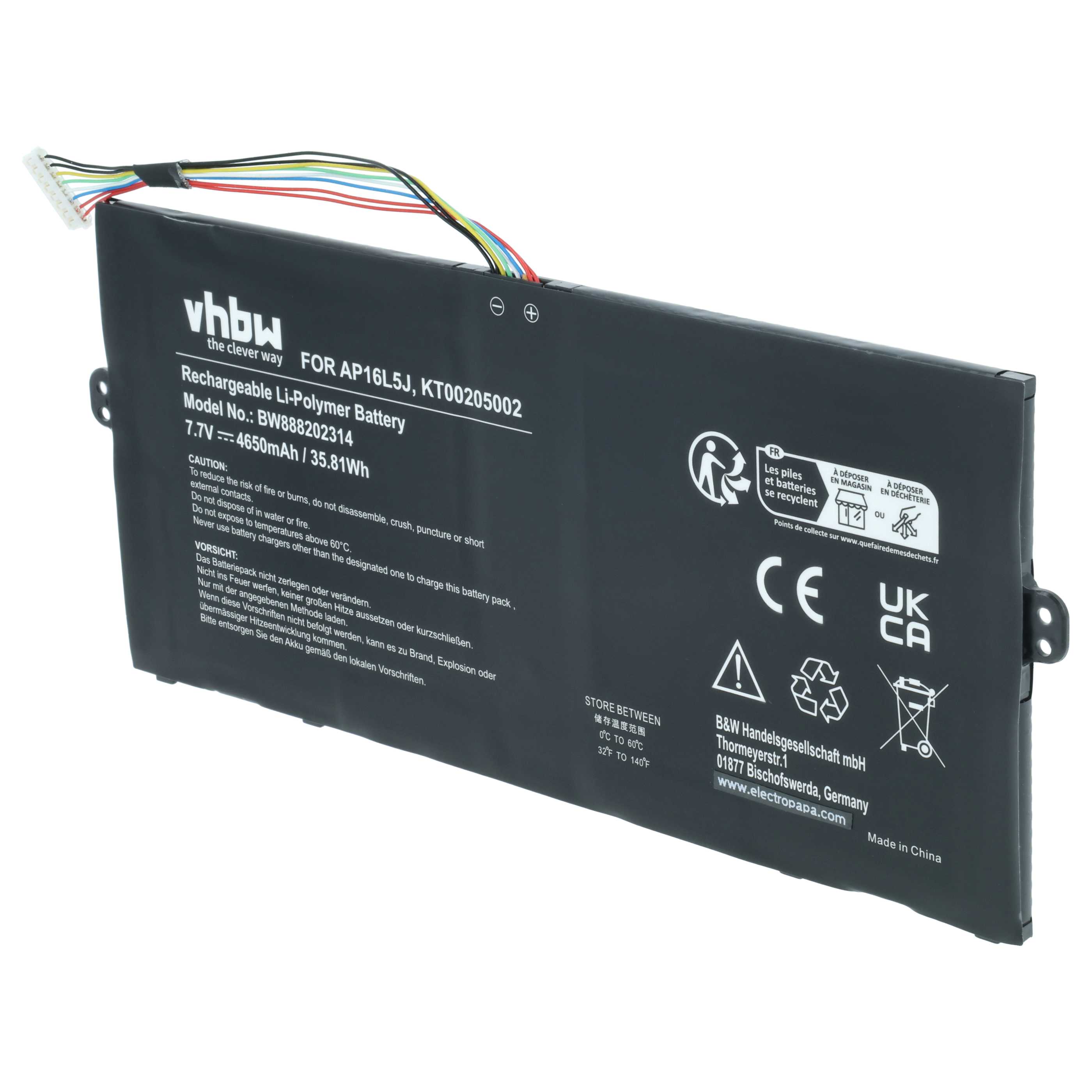 Akumulator do laptopa zamiennik Acer AP16L5J, KT00205002 - 4650 mAh 7,7 V LiPo