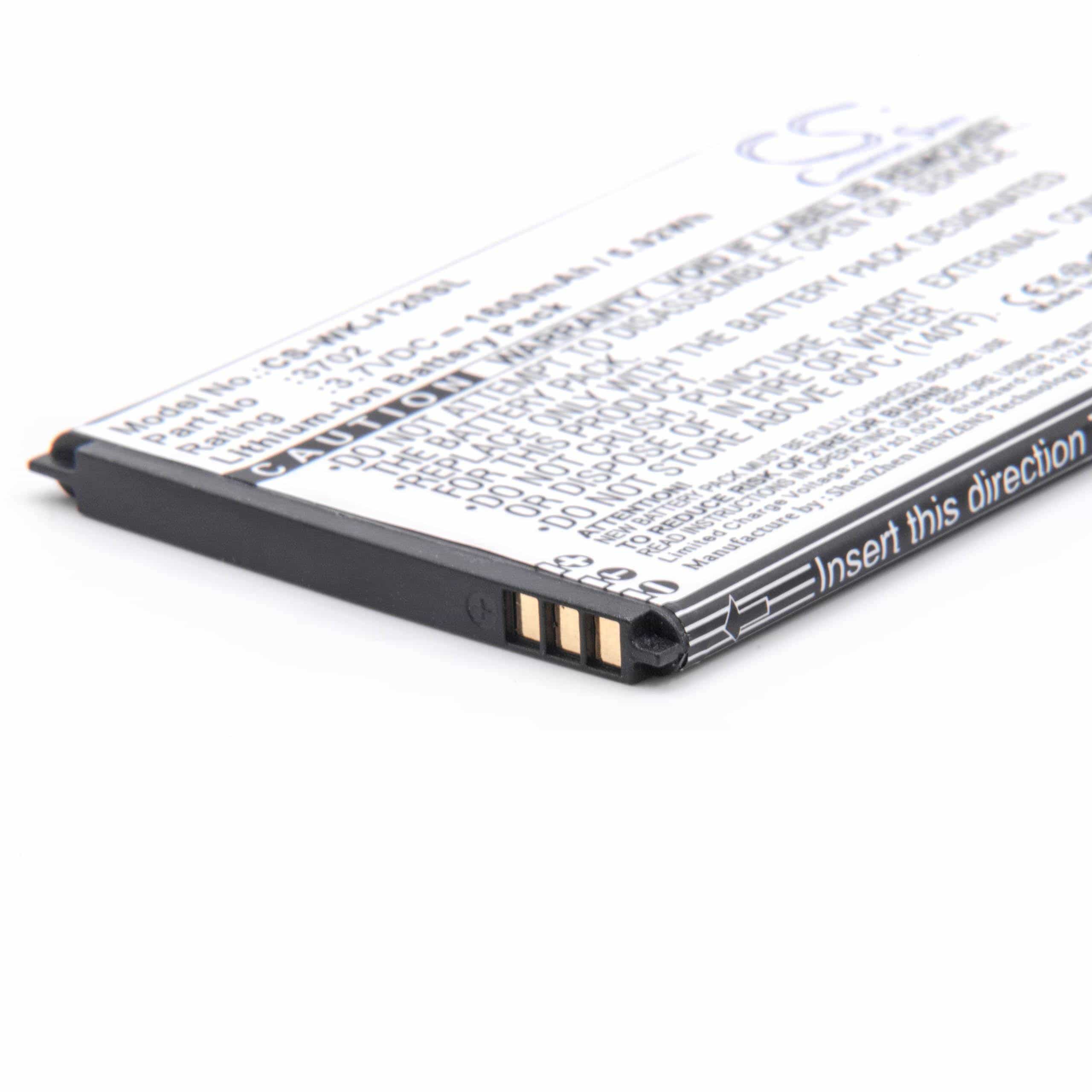 Mobile Phone Battery Replacement for Wiko 3702 - 1600mAh 3.7V Li-Ion