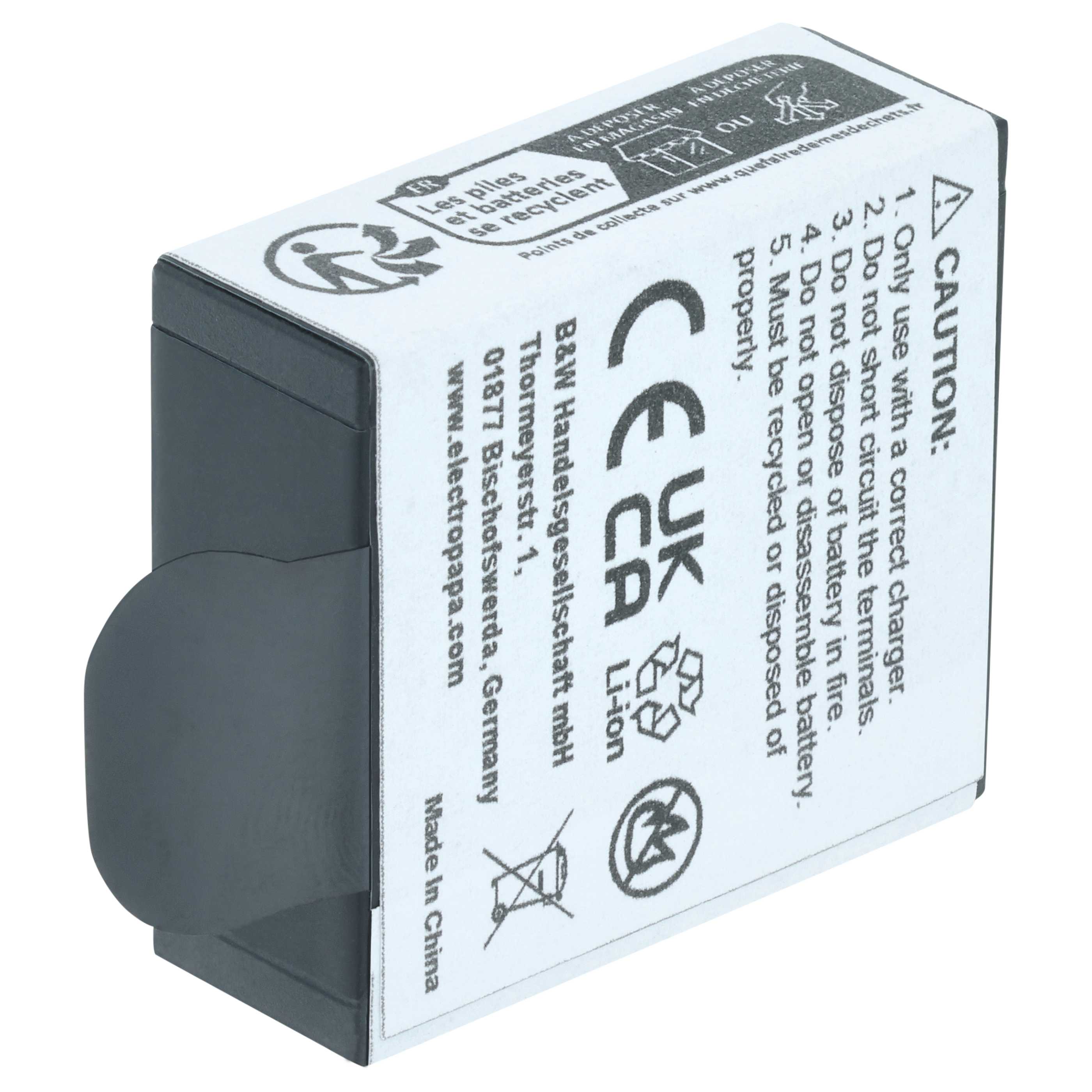 Mini-Kamera-Akku (3 Stück) als Ersatz für AEE ACC-D90 für AEE - 850mAh 3,7V Li-Ion