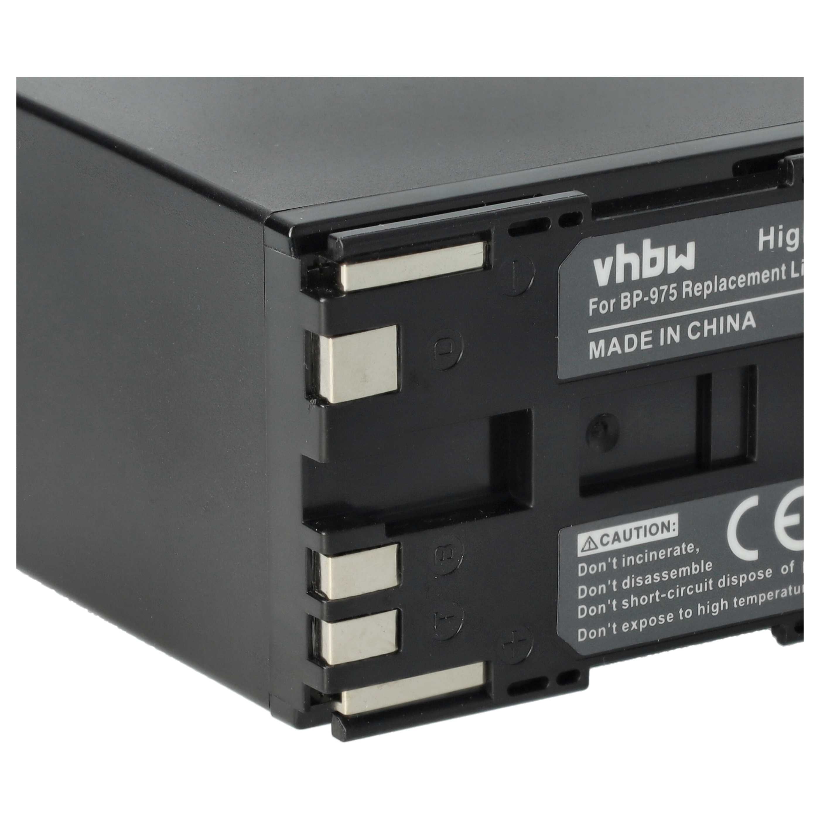 Videocamera 2x Battery replaces Canon BP-975 - 6600 mAh 7.4 V Li-Ion