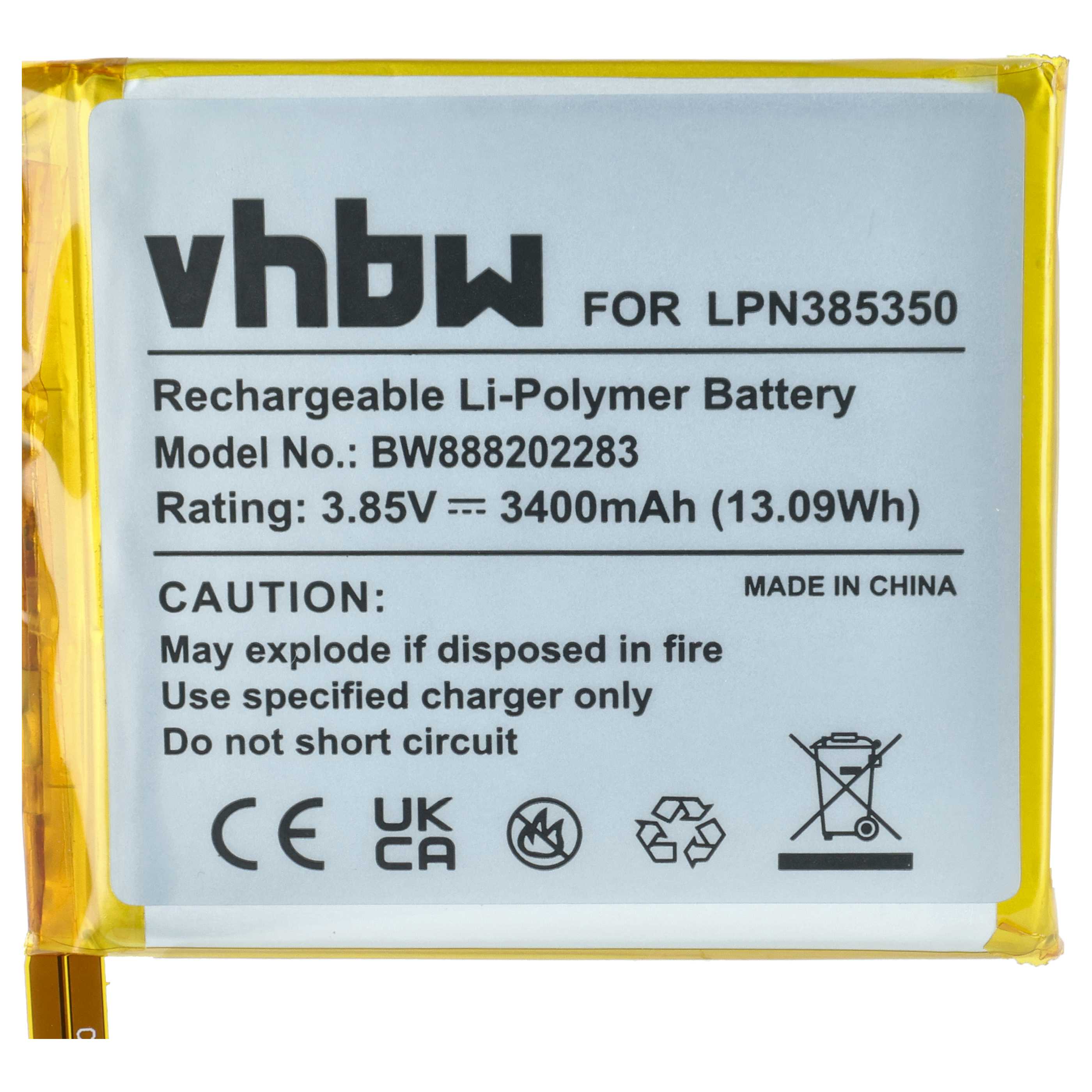 Akumulator do telefonu smartfona zamiennik Crosscall LPN385350 - 3400 mAh 3,85 V LiPo