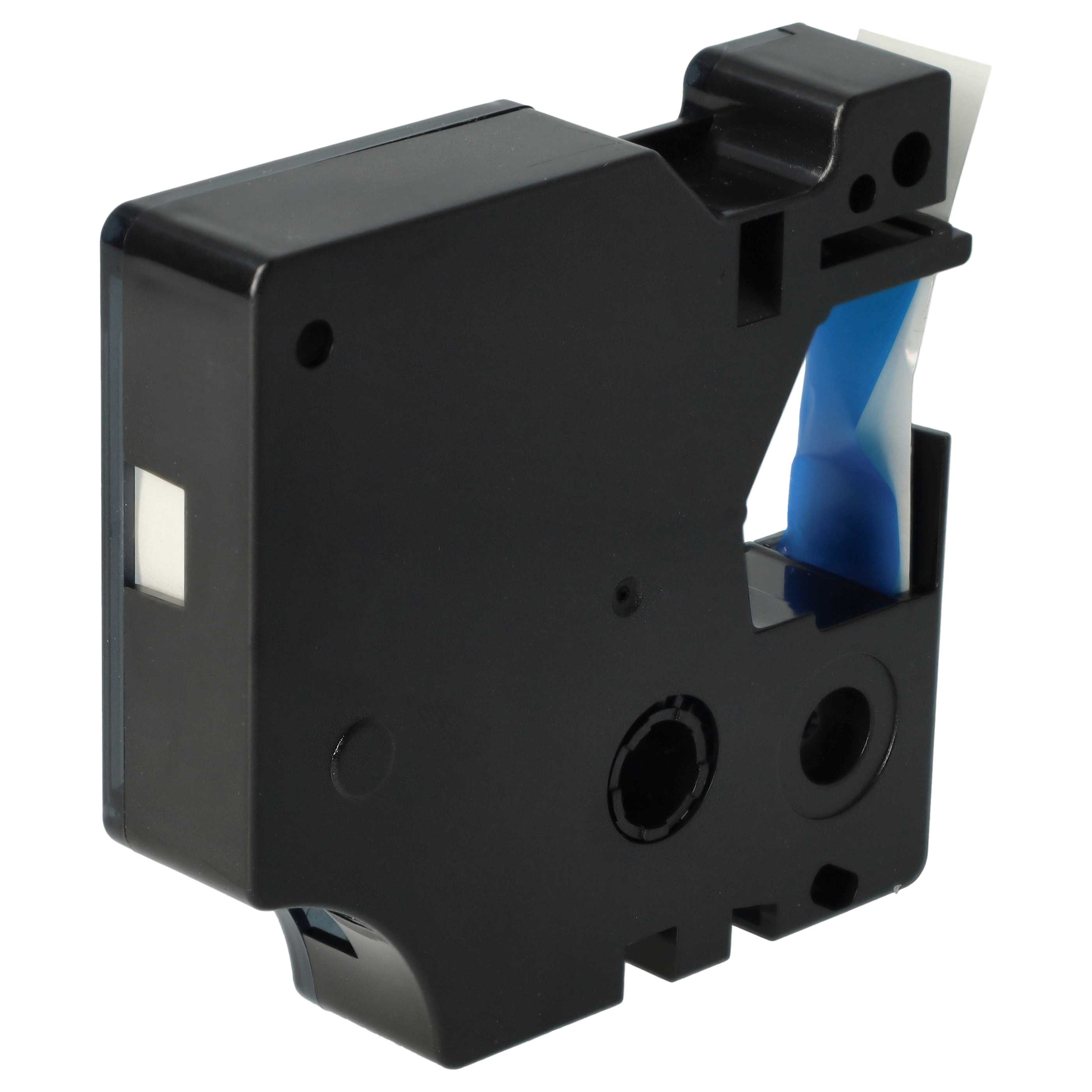 Label Tape replaces Dymo D1, 45011 - 12 mm Blue to Transparent