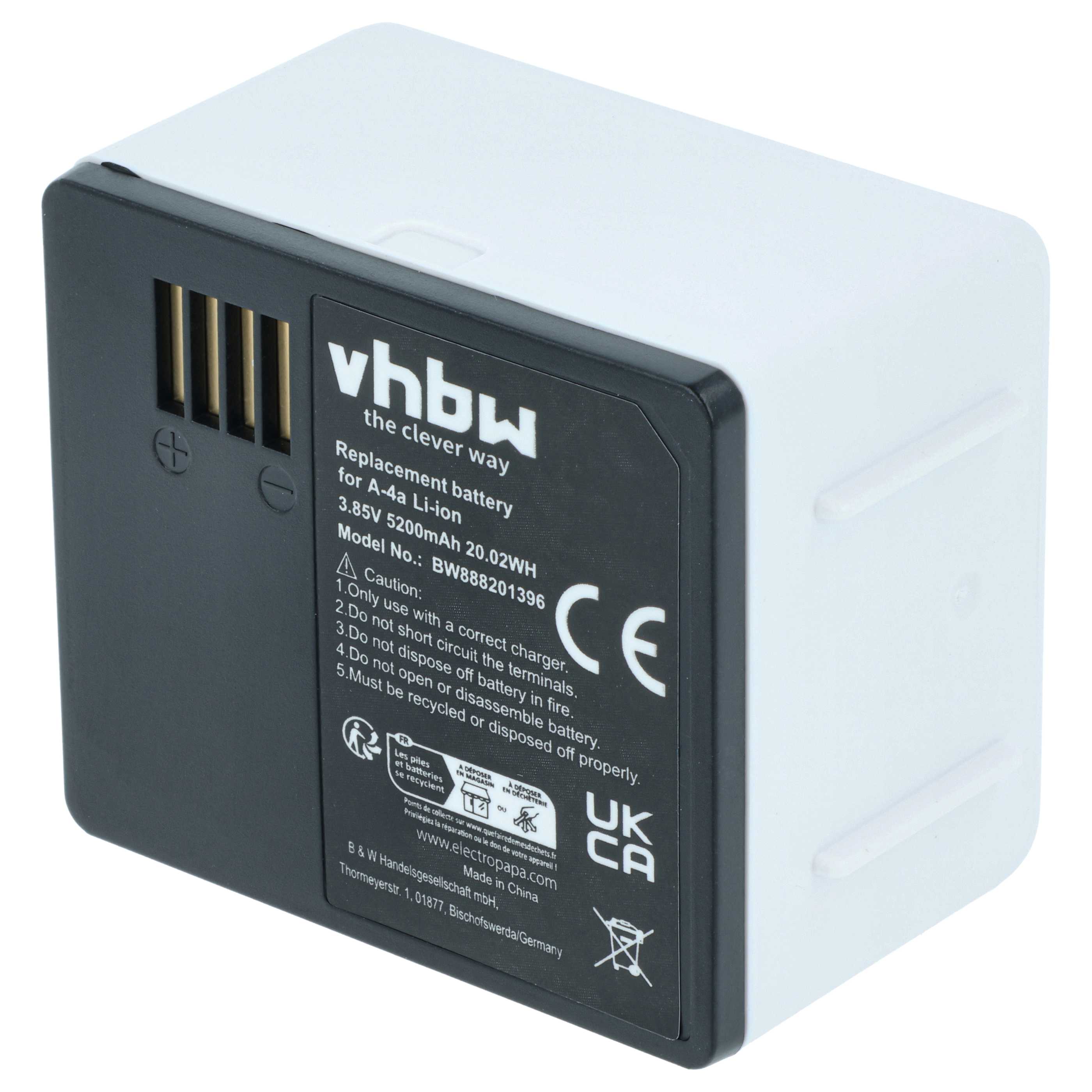 Security Camera 2x Battery replaces Arlo 308-1070-01, 308-50012-01, 308-10069-01 - 5200 mAh 3.85 V Li-Ion