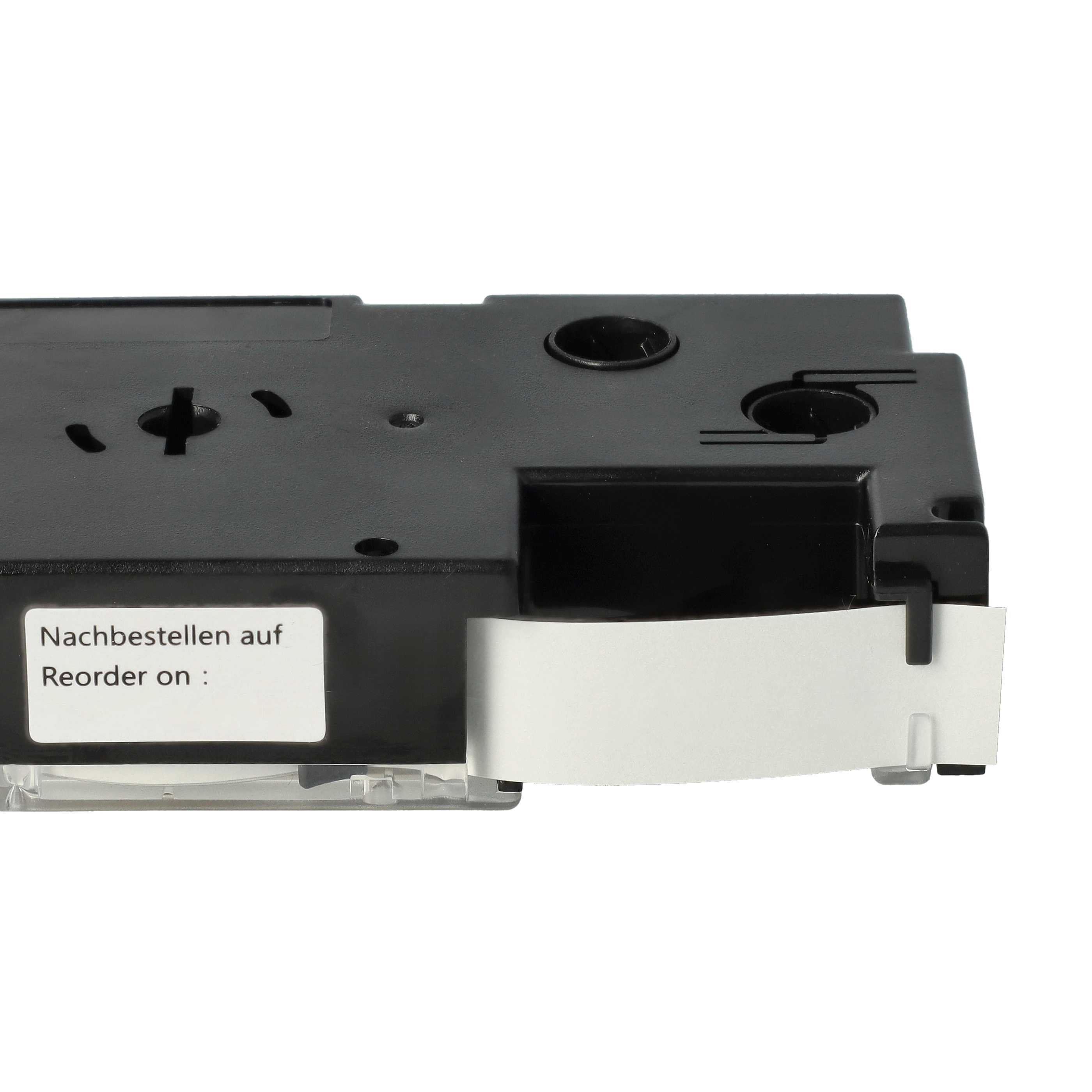 Label Tape replaces Casio XR-12GD, XR-12GD1 - 12 mm Black to Gold