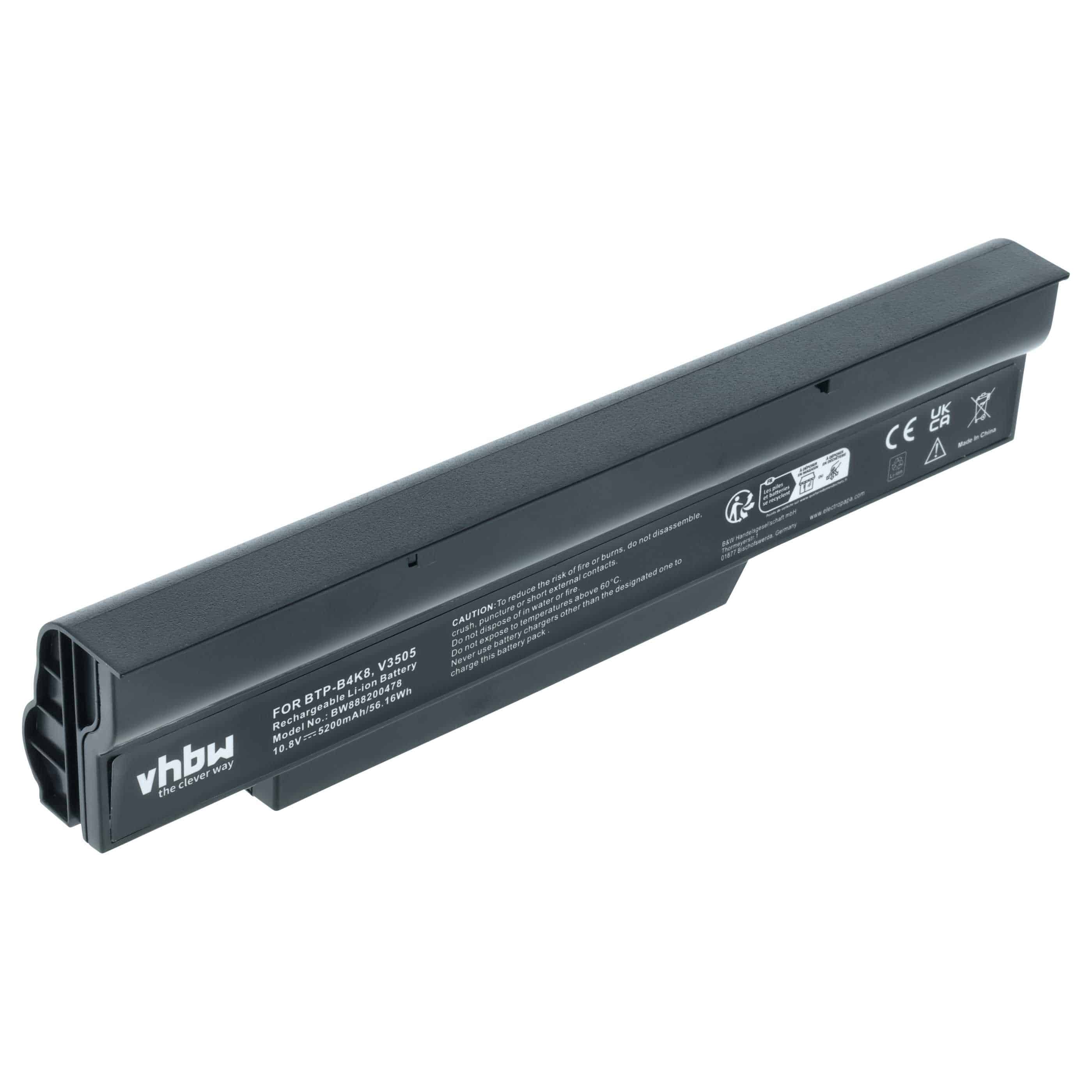 Akumulator do laptopa zamiennik Fujitsu 3UR18650-2-T0169, 0.4U50T.011 - 5200 mAh 10,8 V LiPo, czarny