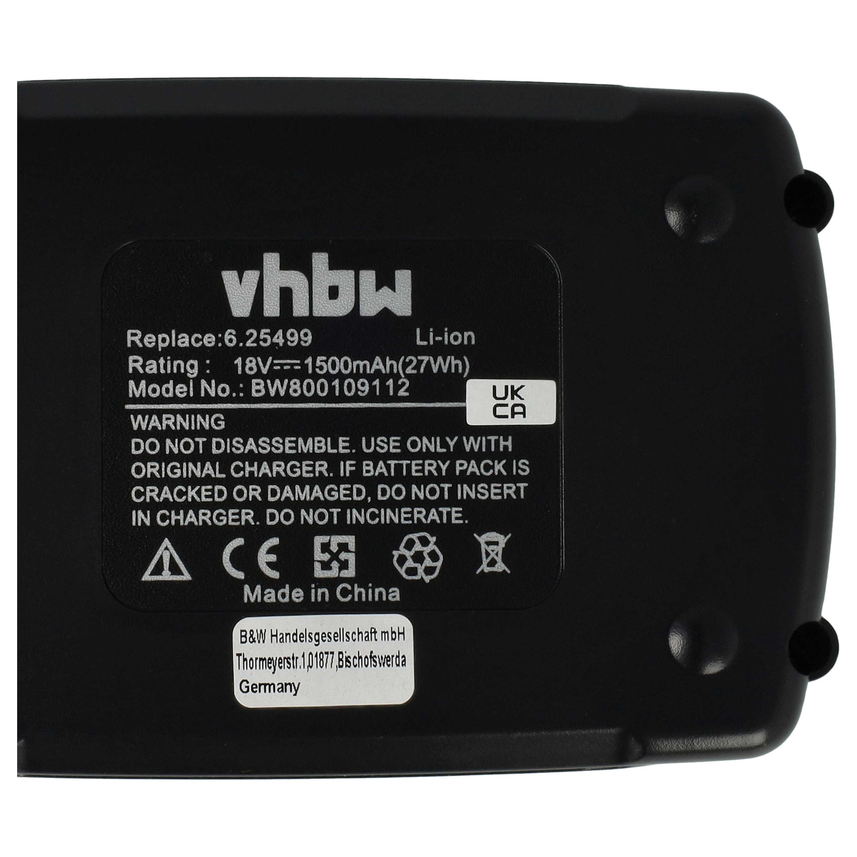 2x Akumulator do elektronarzędzi zamiennik Gesipa GES1679689 - 1,5 Ah 18 V Li-Ion
