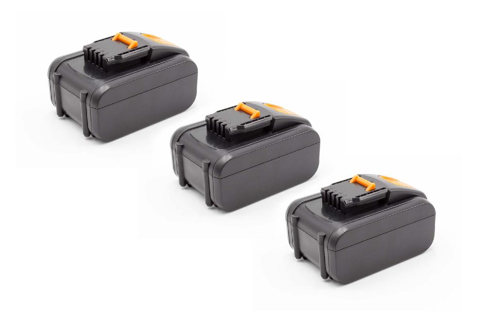 Batteries (3x pièces) remplace Worx WA3527, WA3539 pour outil électrique - 4000 mAh, 16 V, Li-ion