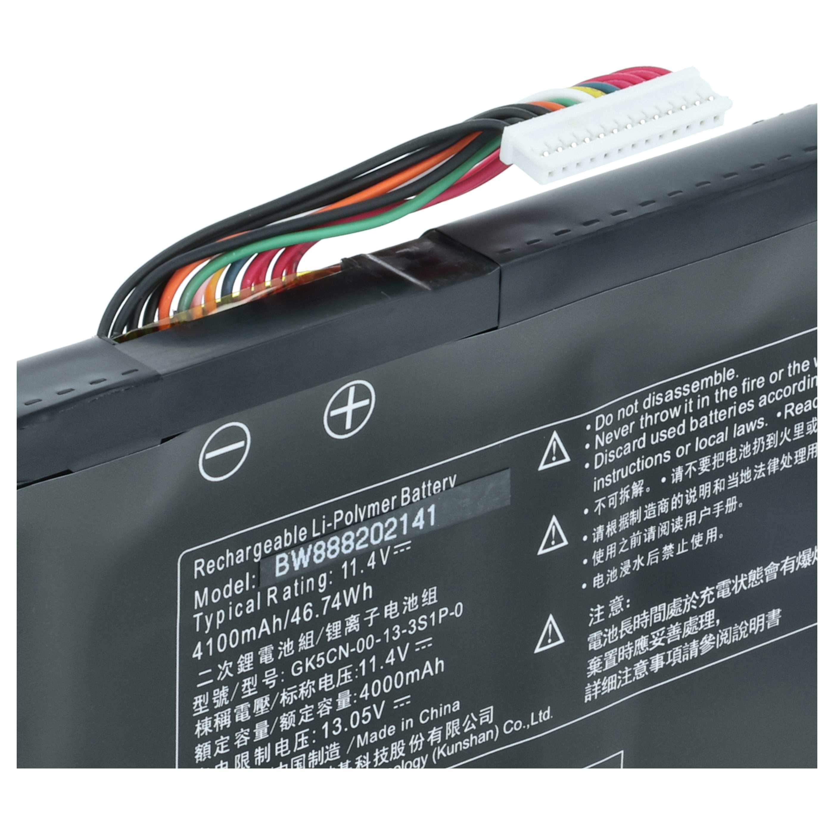 Akumulator do laptopa zamiennik Machenike GK5CN-00-13-3S1P-0, GK5CN-00-13-4S1P-0 - 4000 mAh 11,4 V LiPo